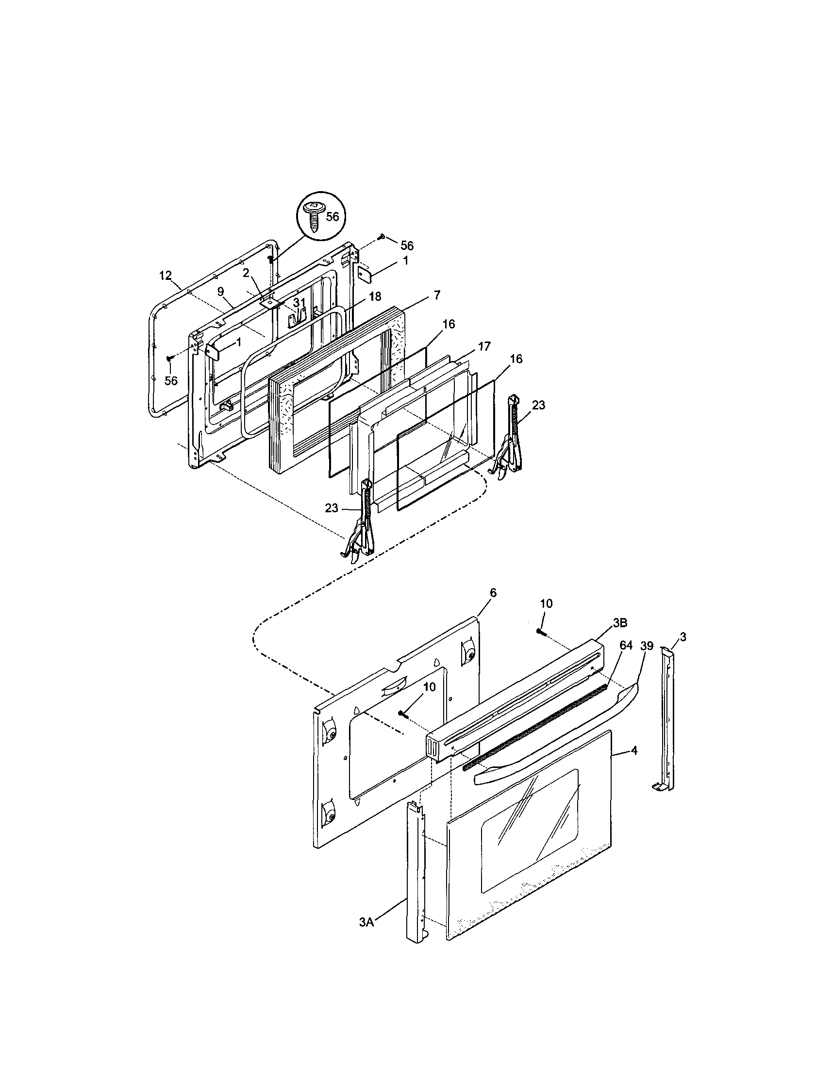 Kenmore 79045799100 door diagram
