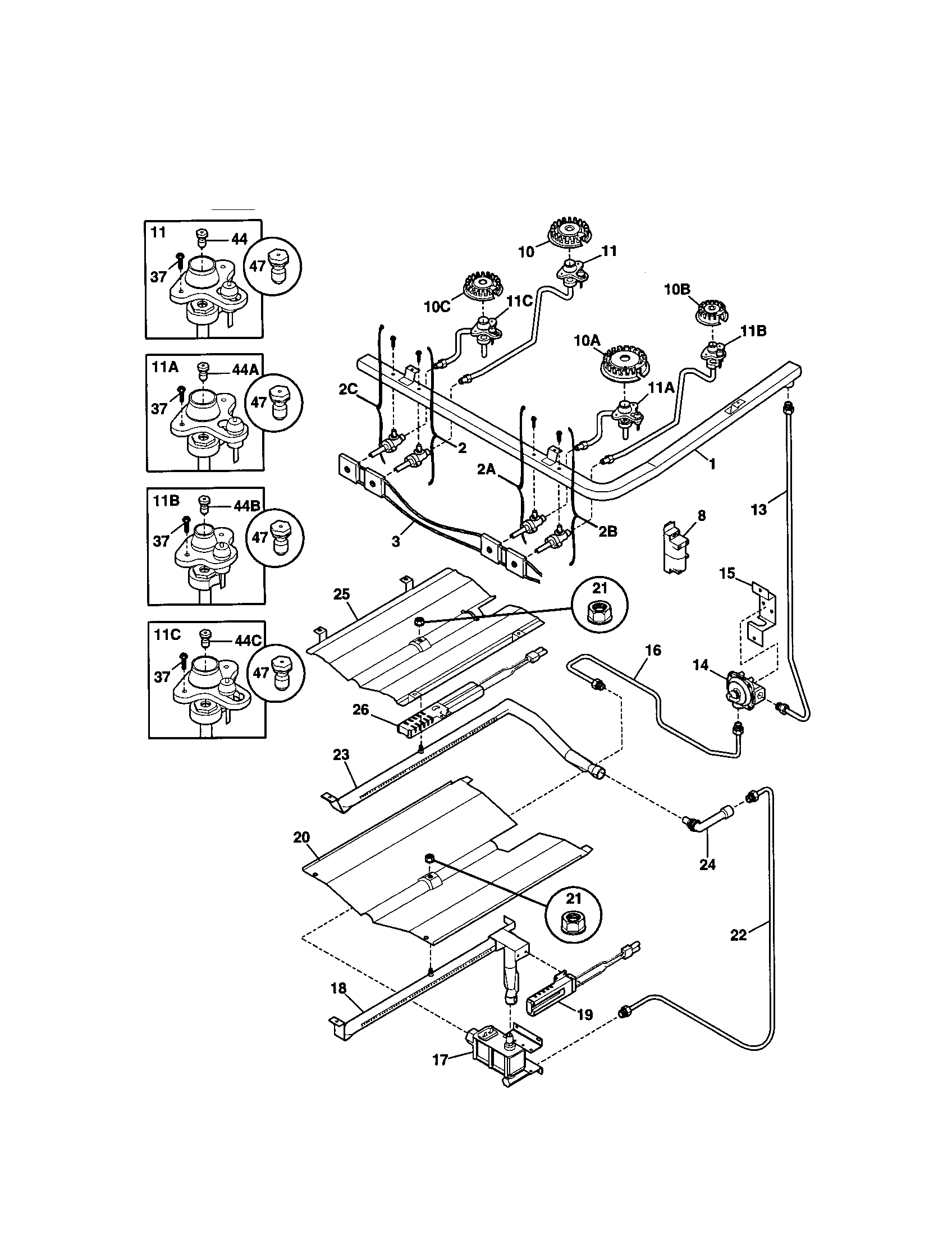 Kenmore 79075993100 burner diagram