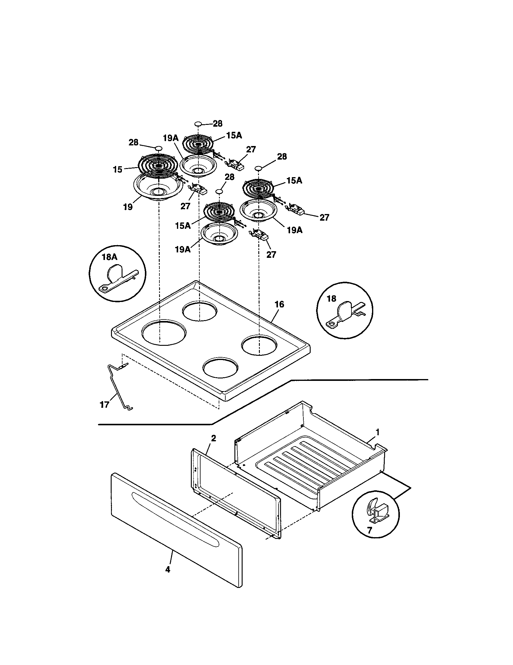 Kenmore 79062091101 top/drawer diagram