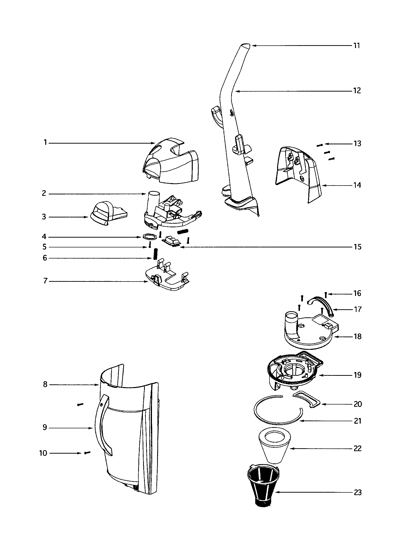 Eureka 4680AT-2 handle diagram