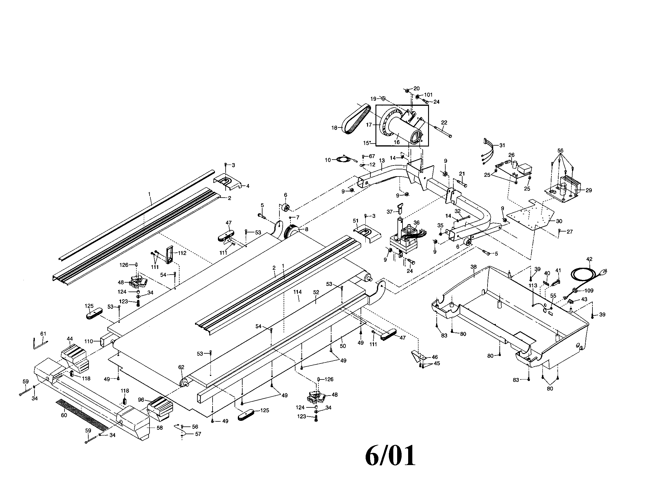 Proform PFTL99600 walking belt diagram