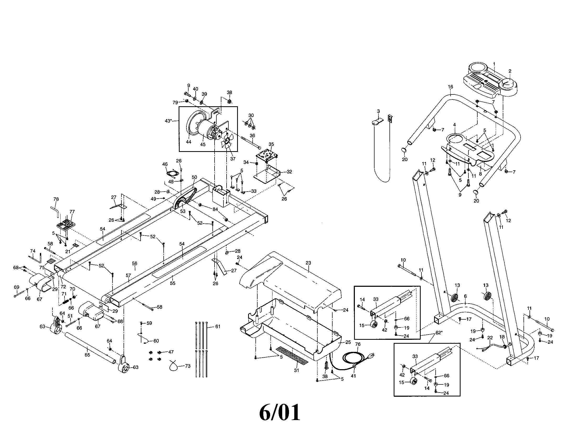 Weslo WLTL11094 frame diagram