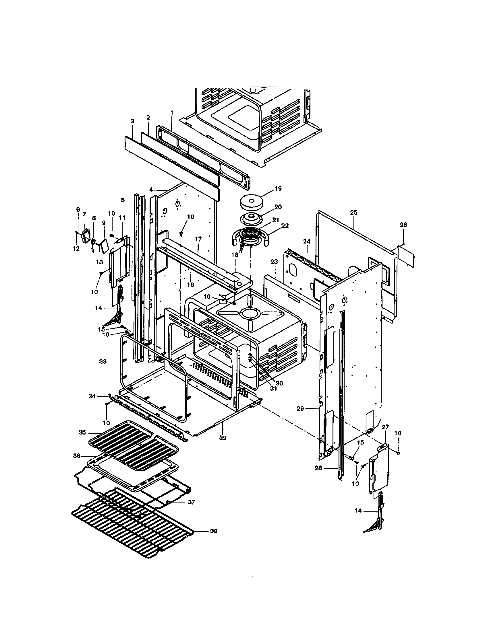 Bosch HBL655 body, lower diagram