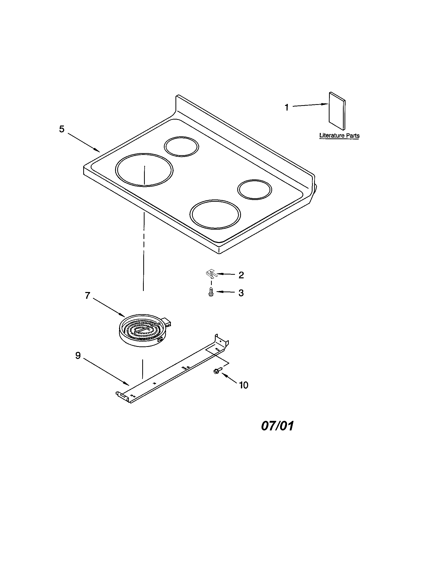 Kenmore 66592004102 cooktop diagram