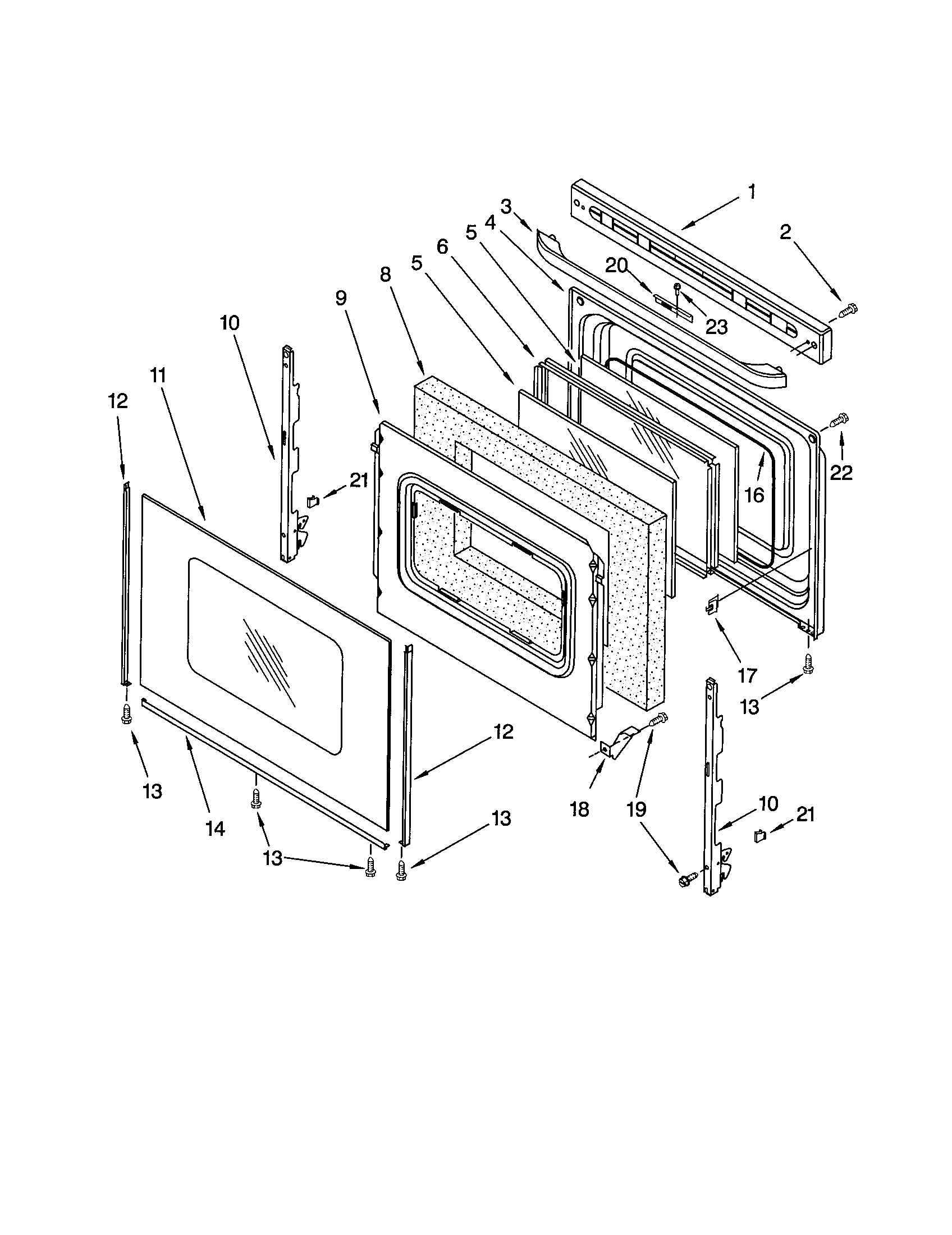 Kenmore 66592004102 door diagram