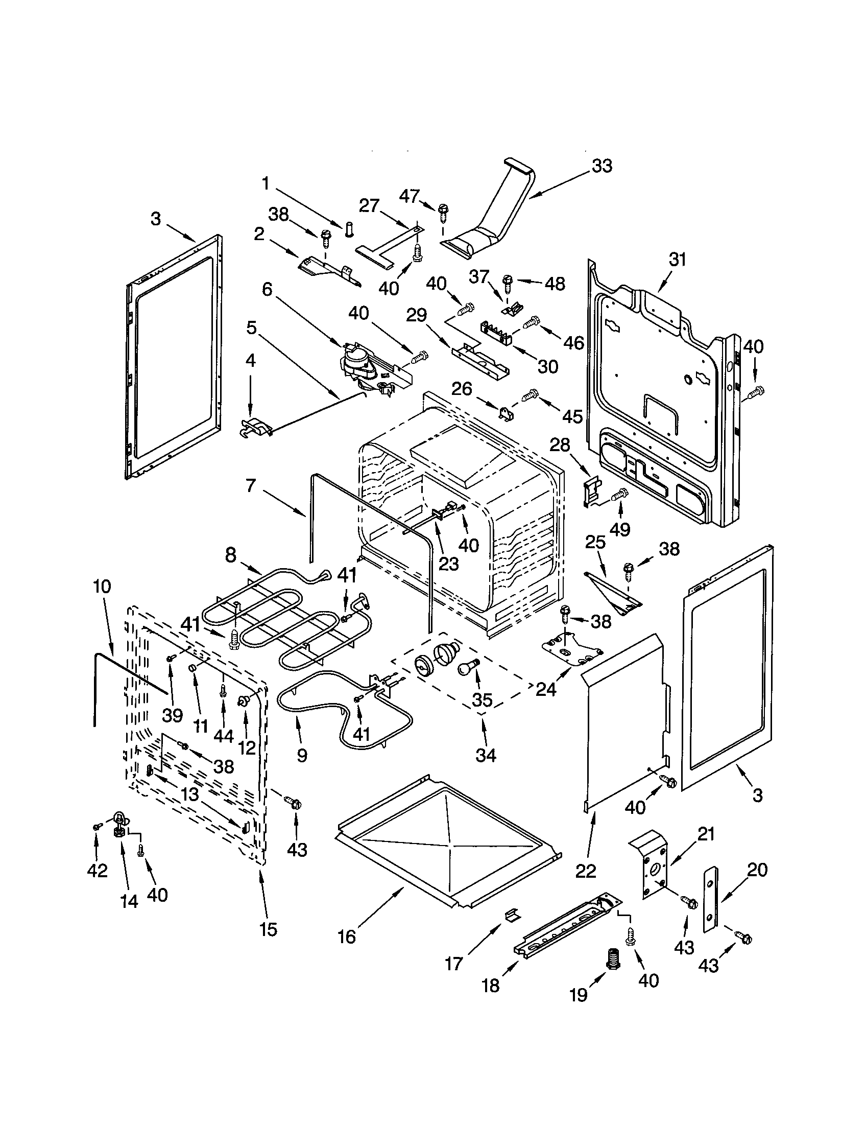 Kenmore 66592004102 chassis diagram