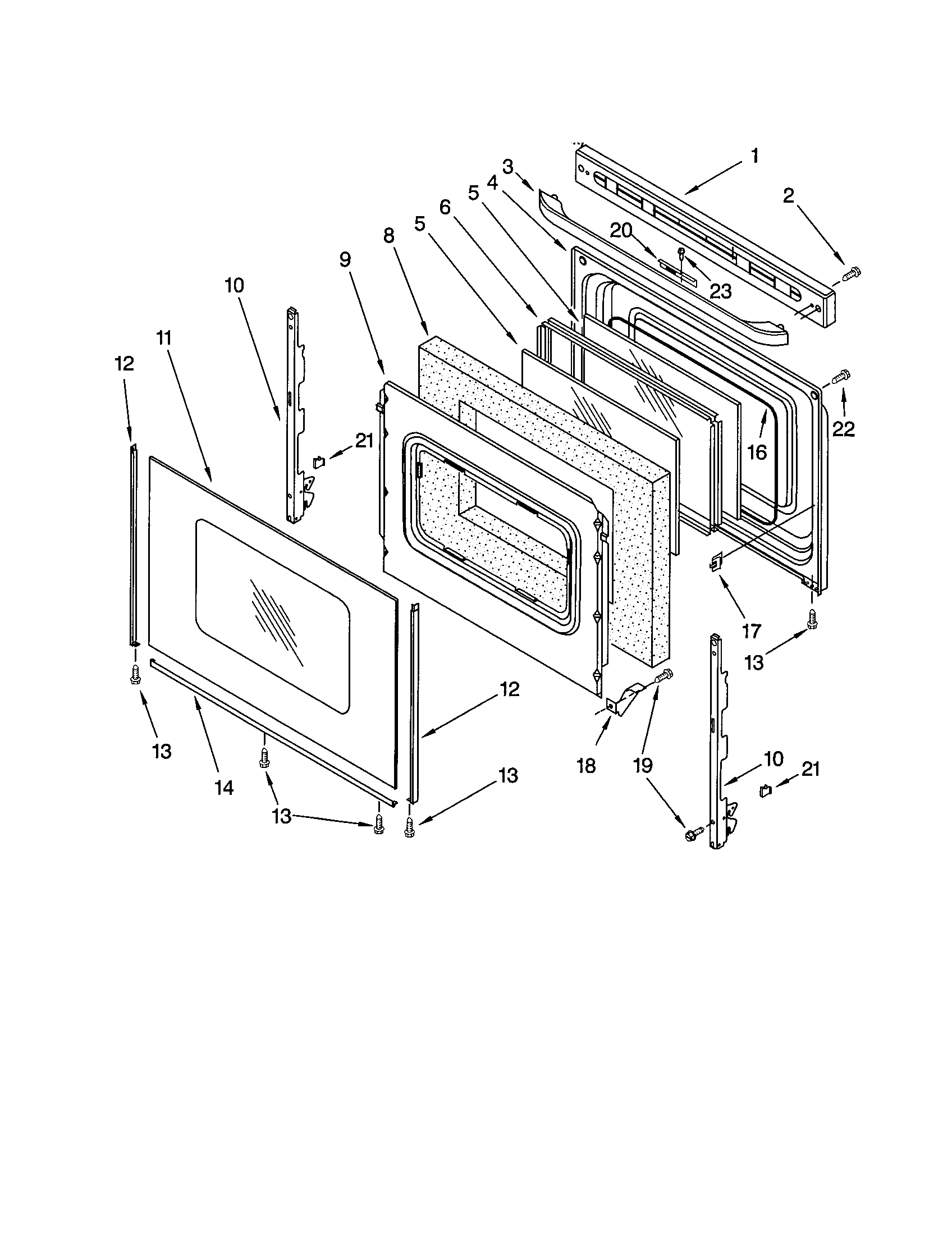 Kenmore 66595822002 door diagram
