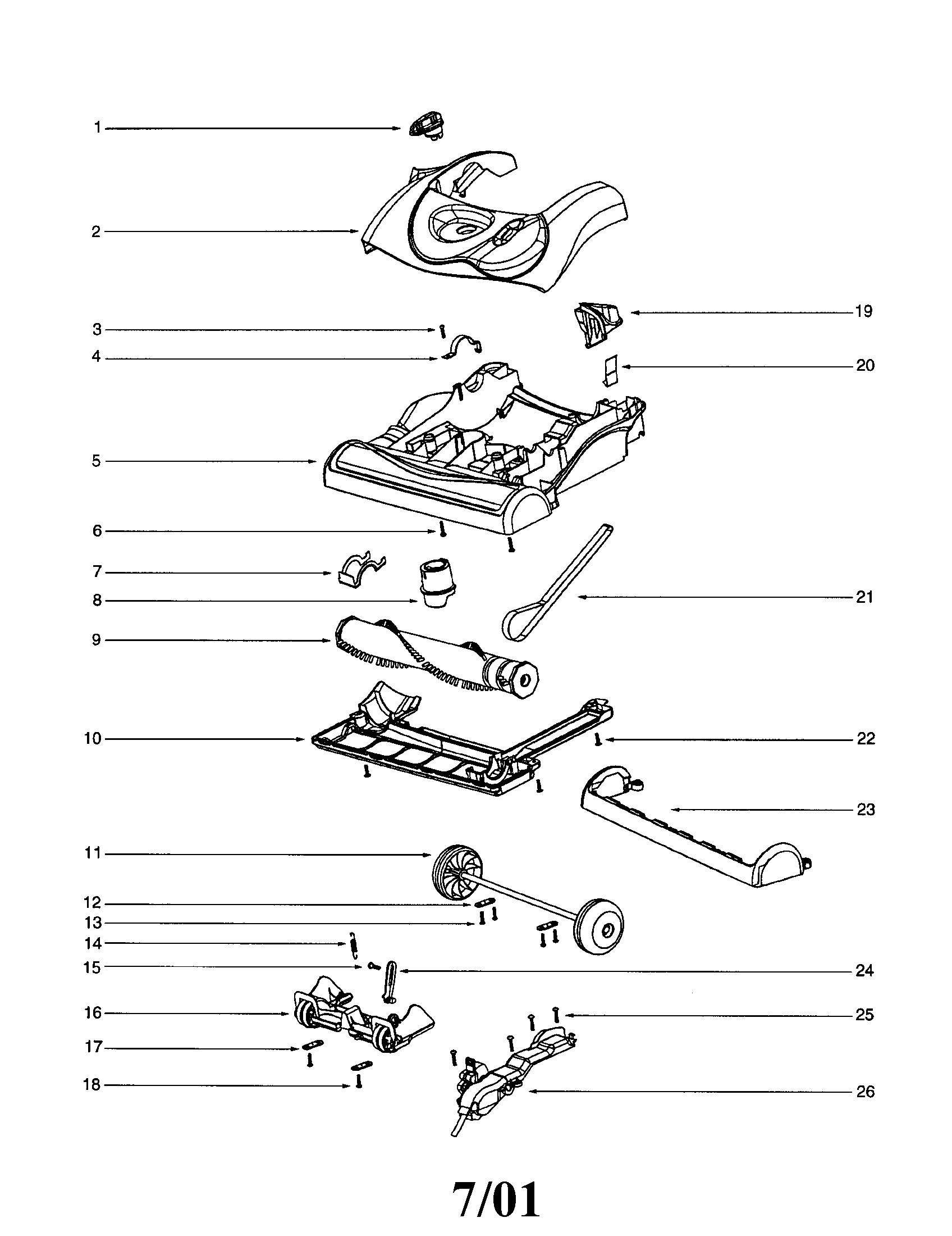 Eureka 4880AT hood/base diagram