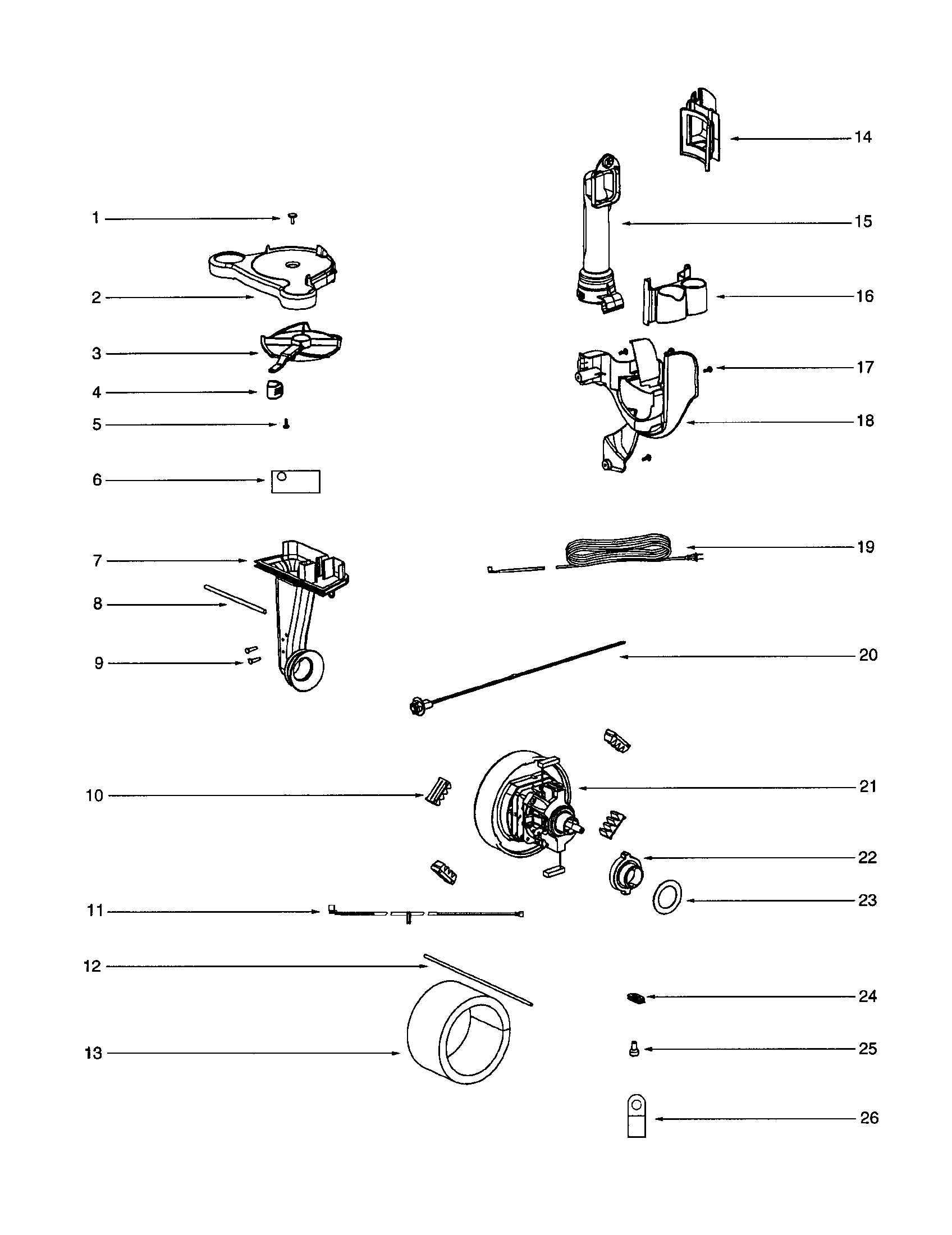 Eureka 4880AT motor diagram