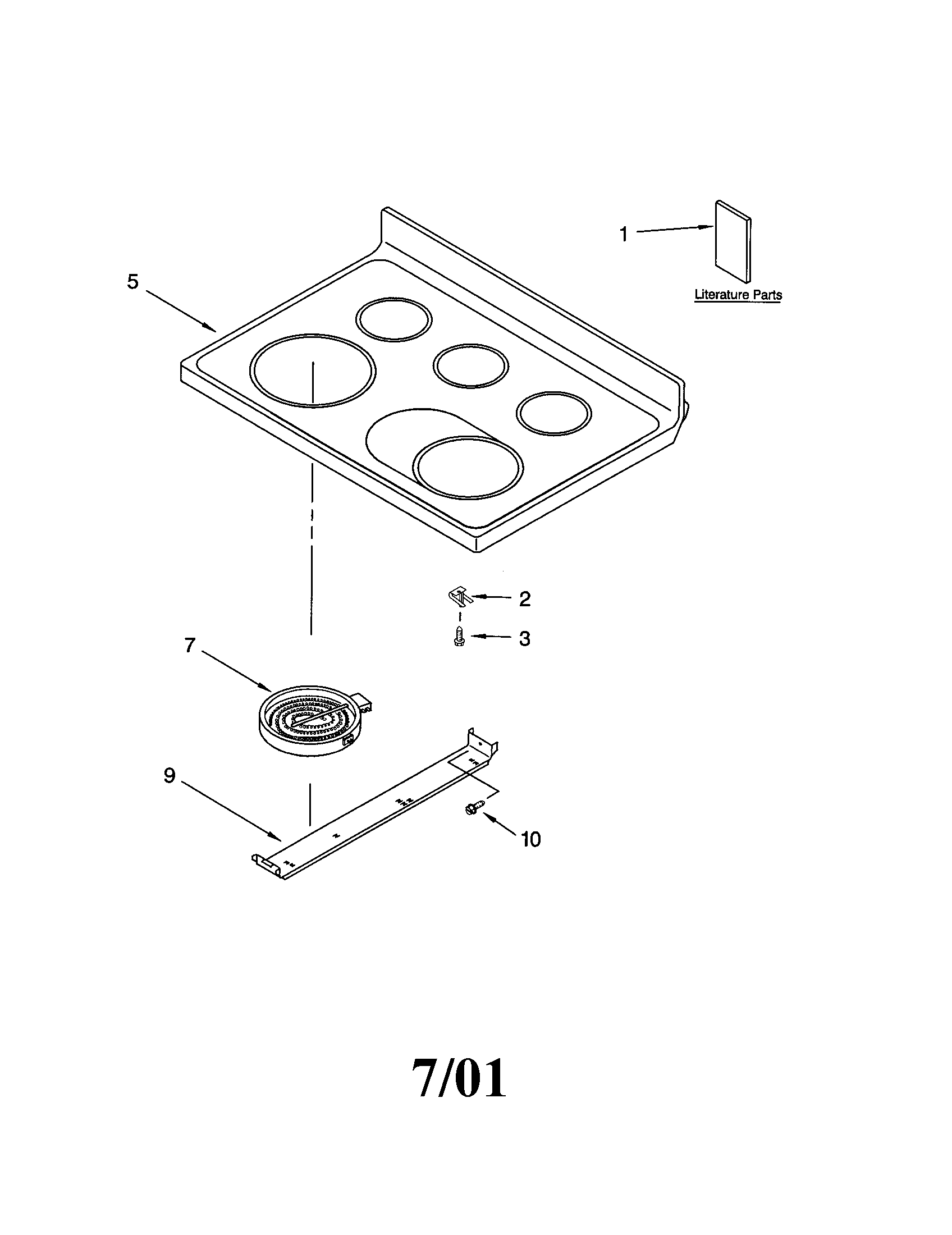 Kenmore 66595822003 cooktop diagram