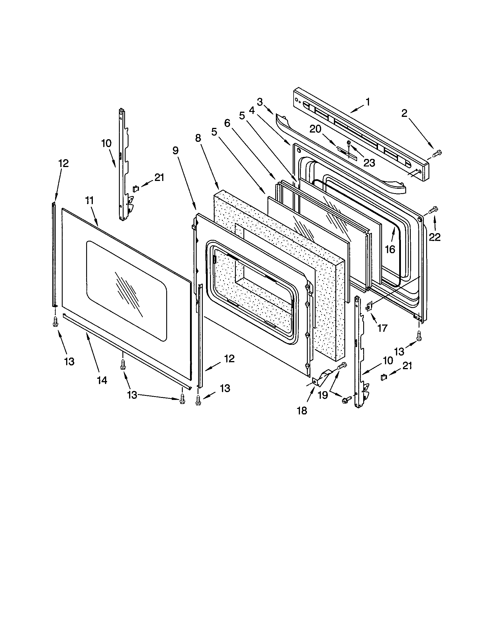 Kenmore 66595024101 door diagram