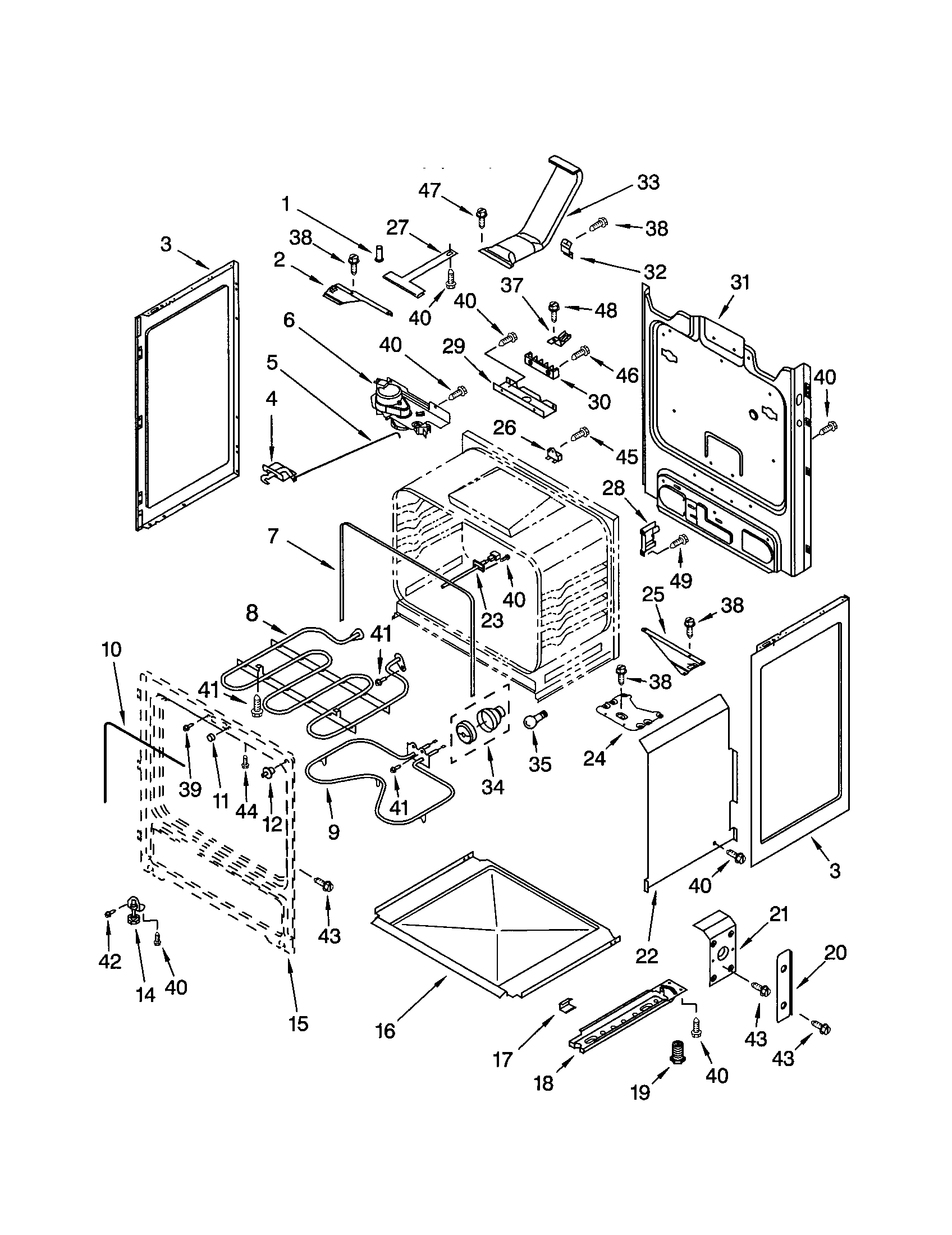 Kenmore 66595024101 chassis diagram