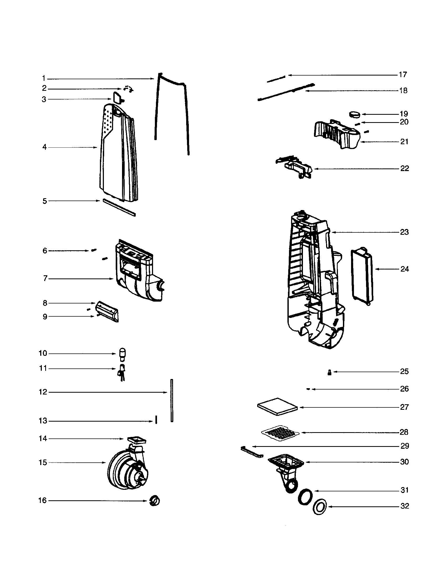 Eureka SC4570BT motor cover diagram