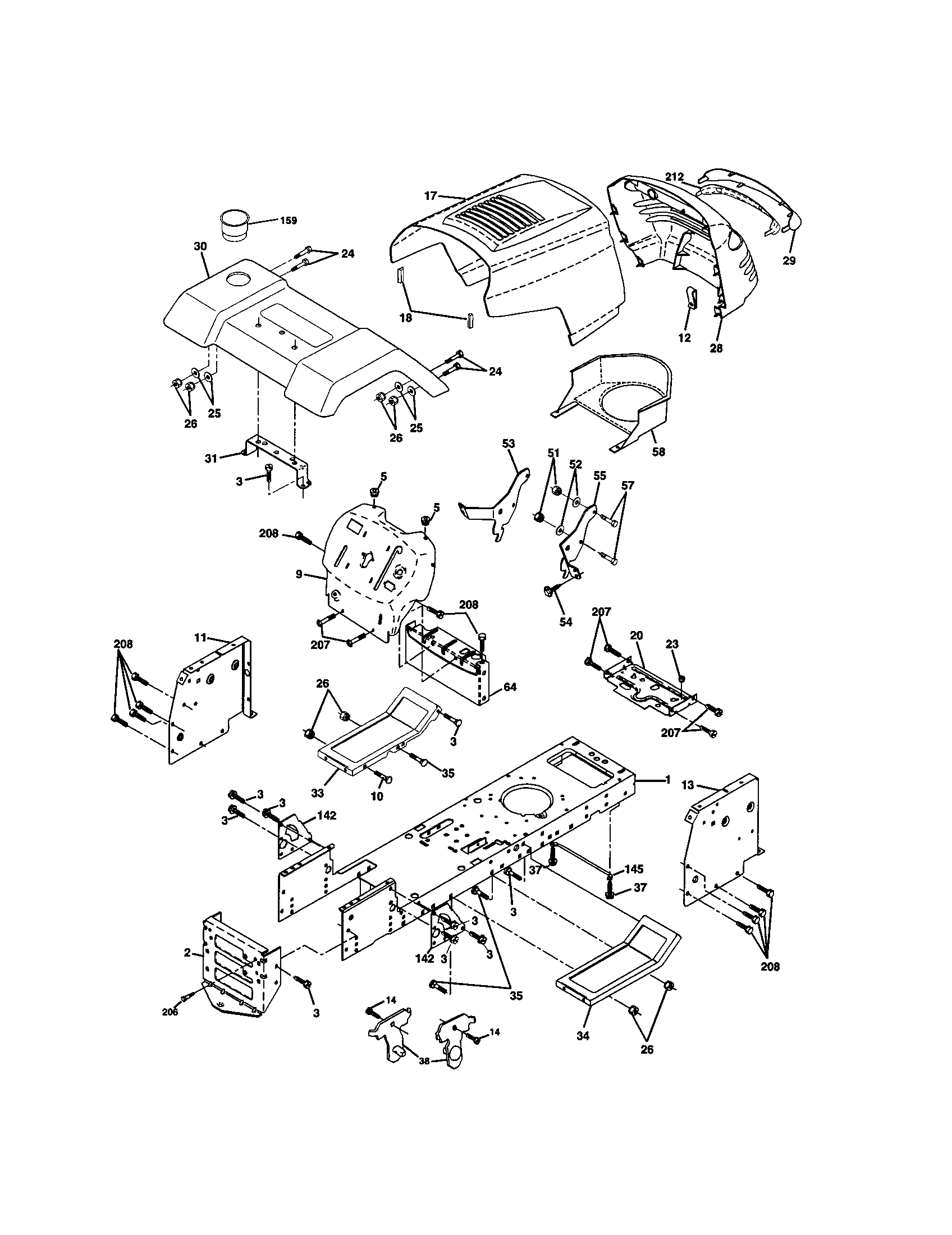 Craftsman 917279942 chassis diagram