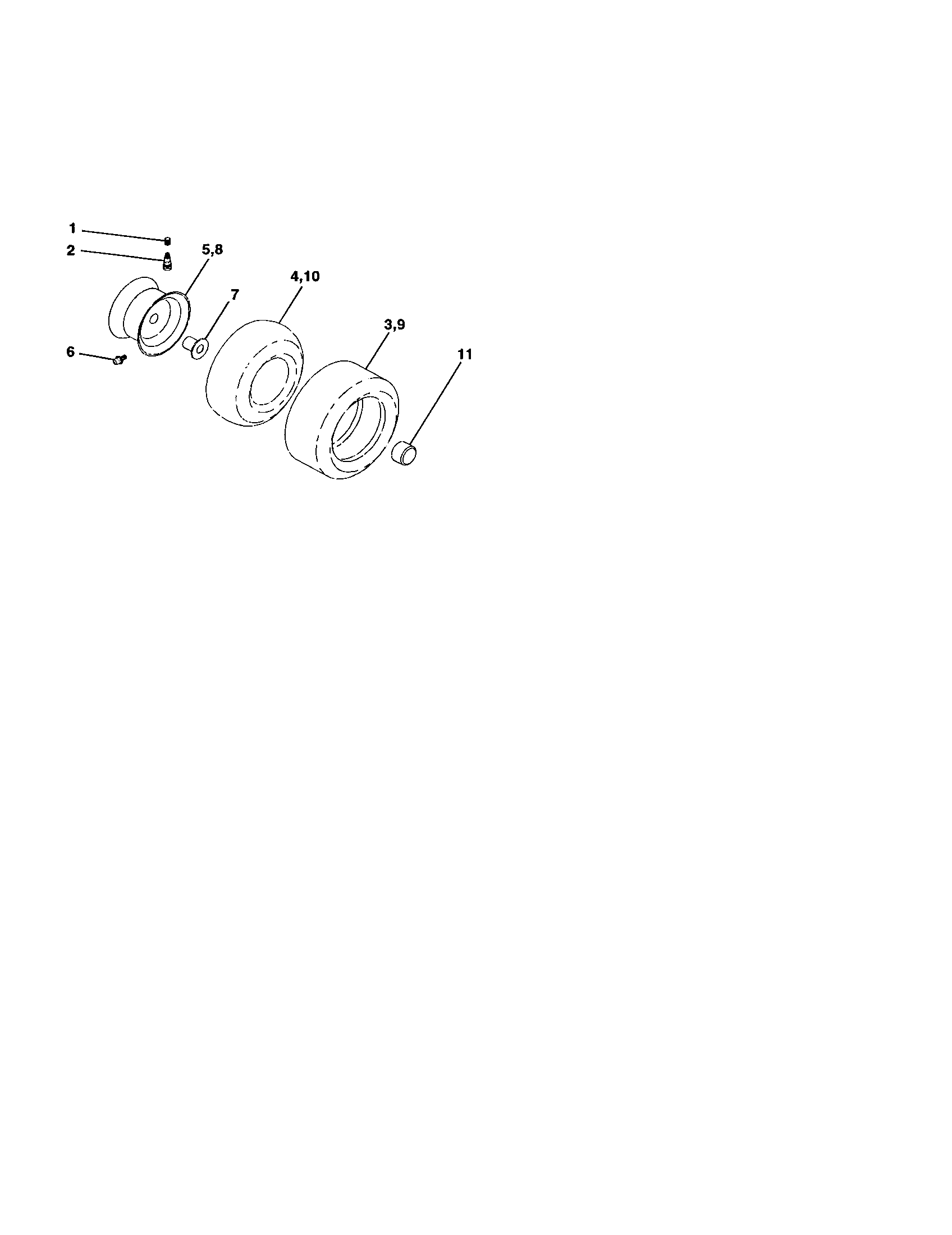 Craftsman 917279942 wheels and tires diagram