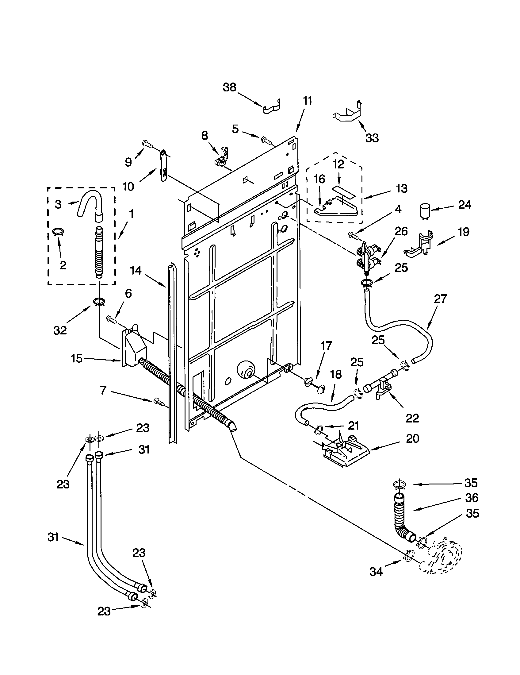 Kenmore 11020952994 rear panel diagram