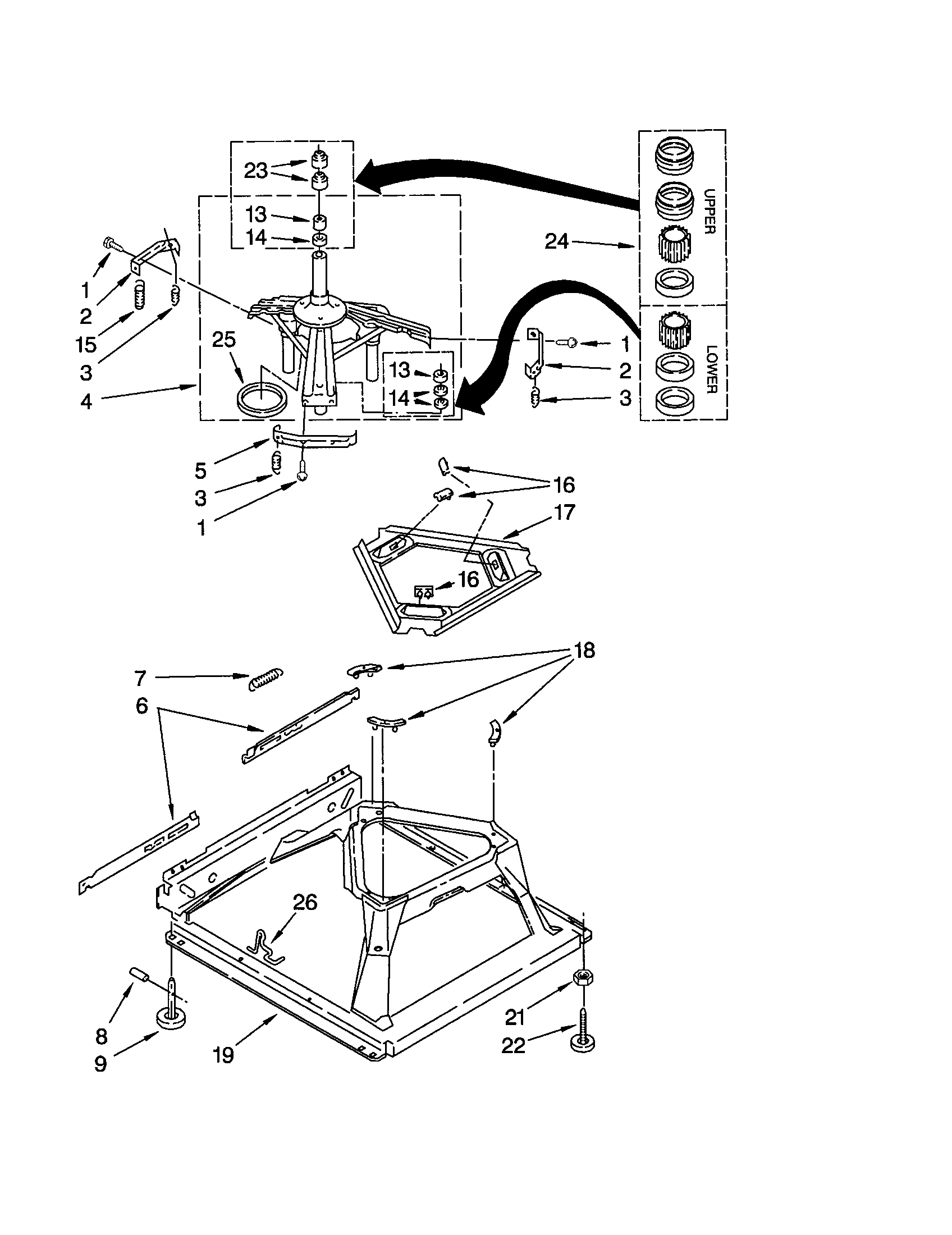 Kenmore 11020952994 machine base diagram