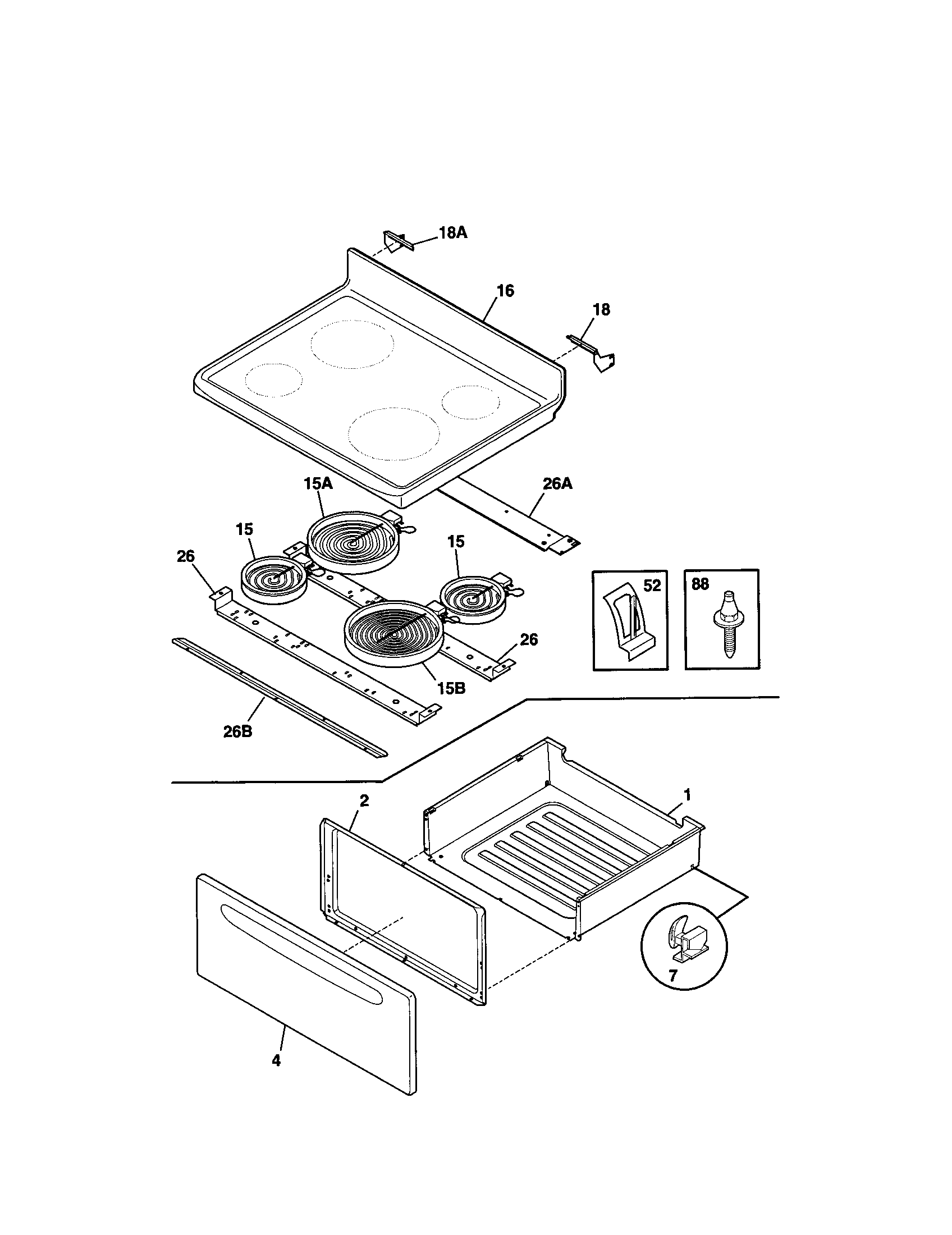 Kenmore 79095419100 top/drawer diagram
