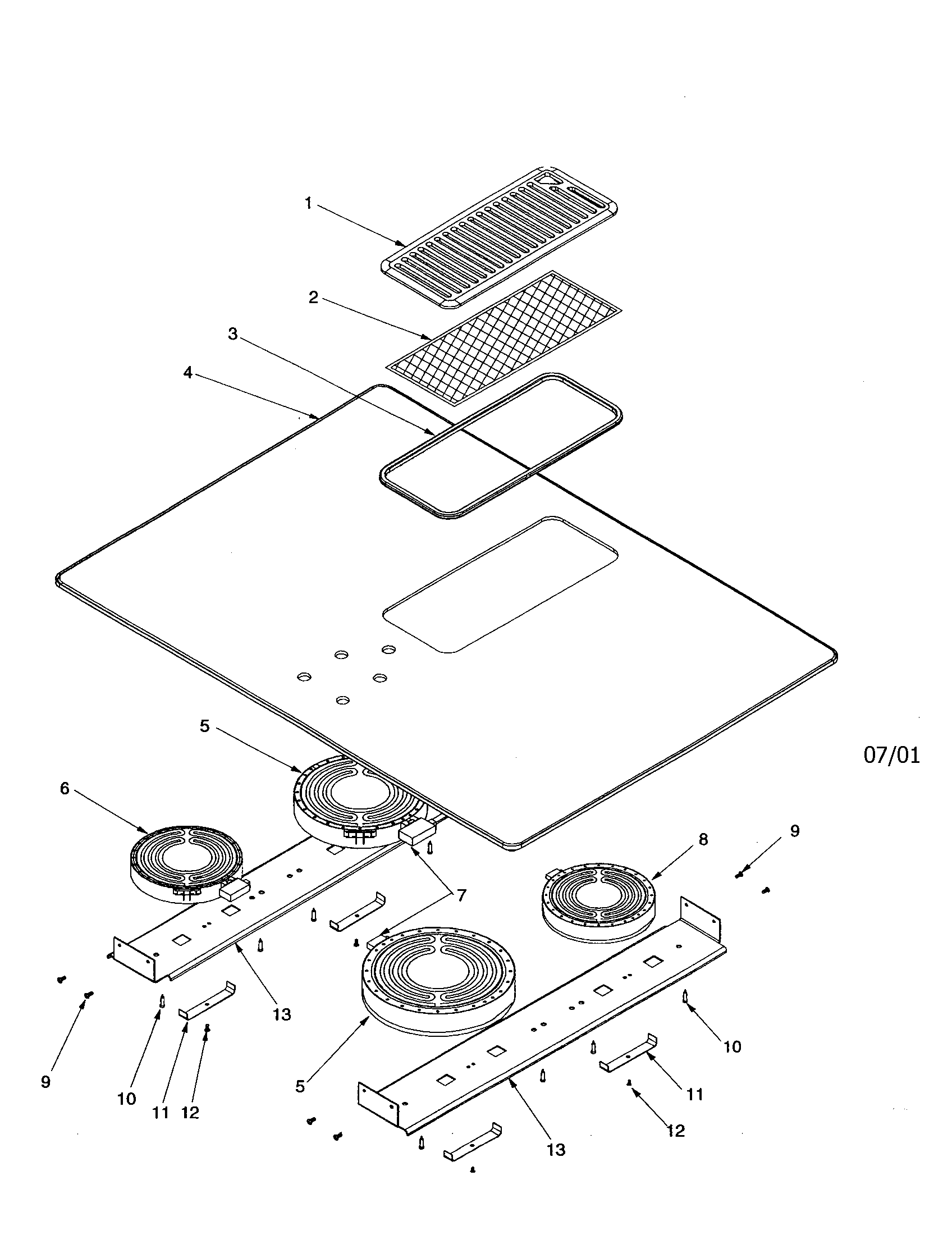 Amana ACC4370AB-PACC4370AB0 maintop diagram