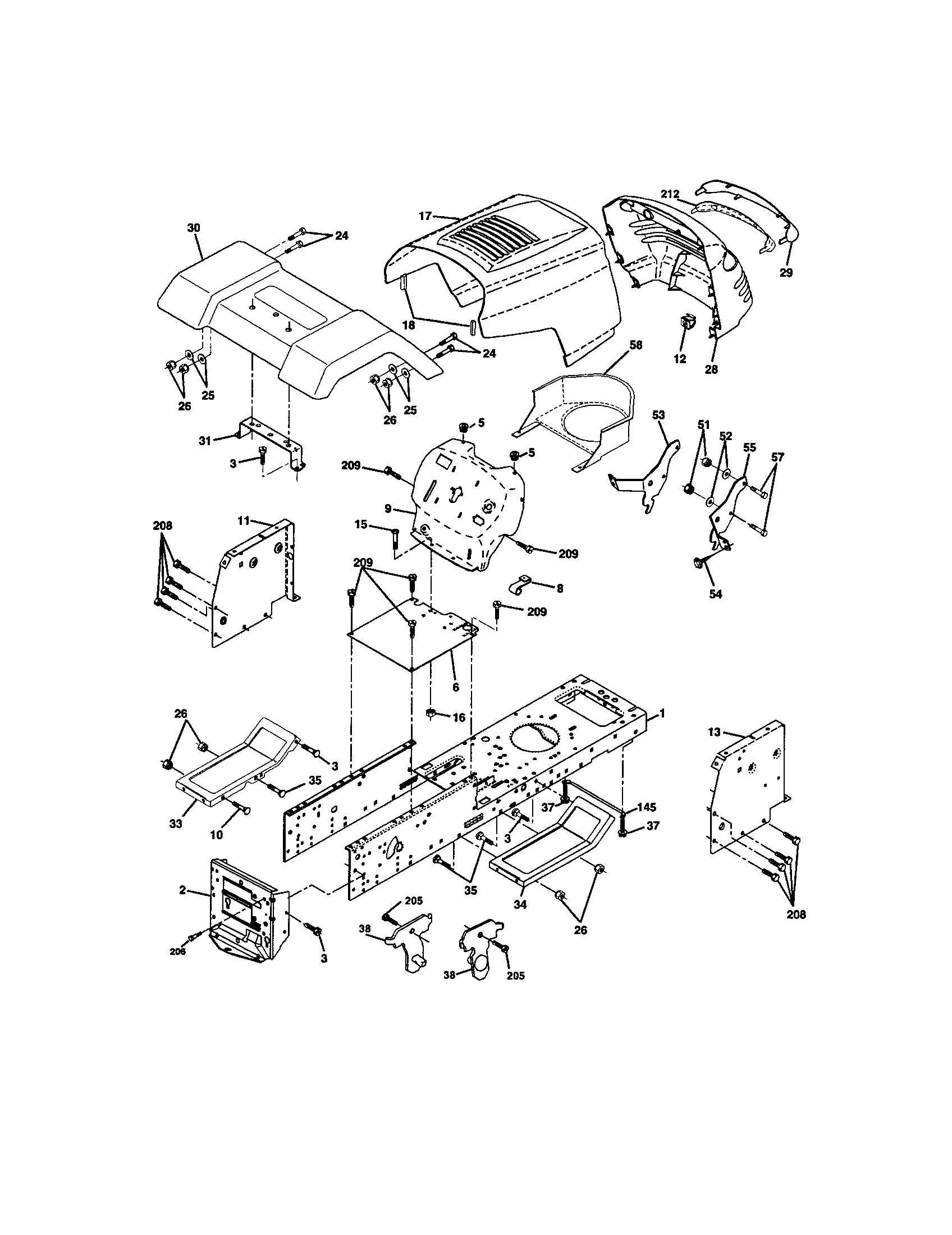 Craftsman 917271532 chassis and enclosures diagram