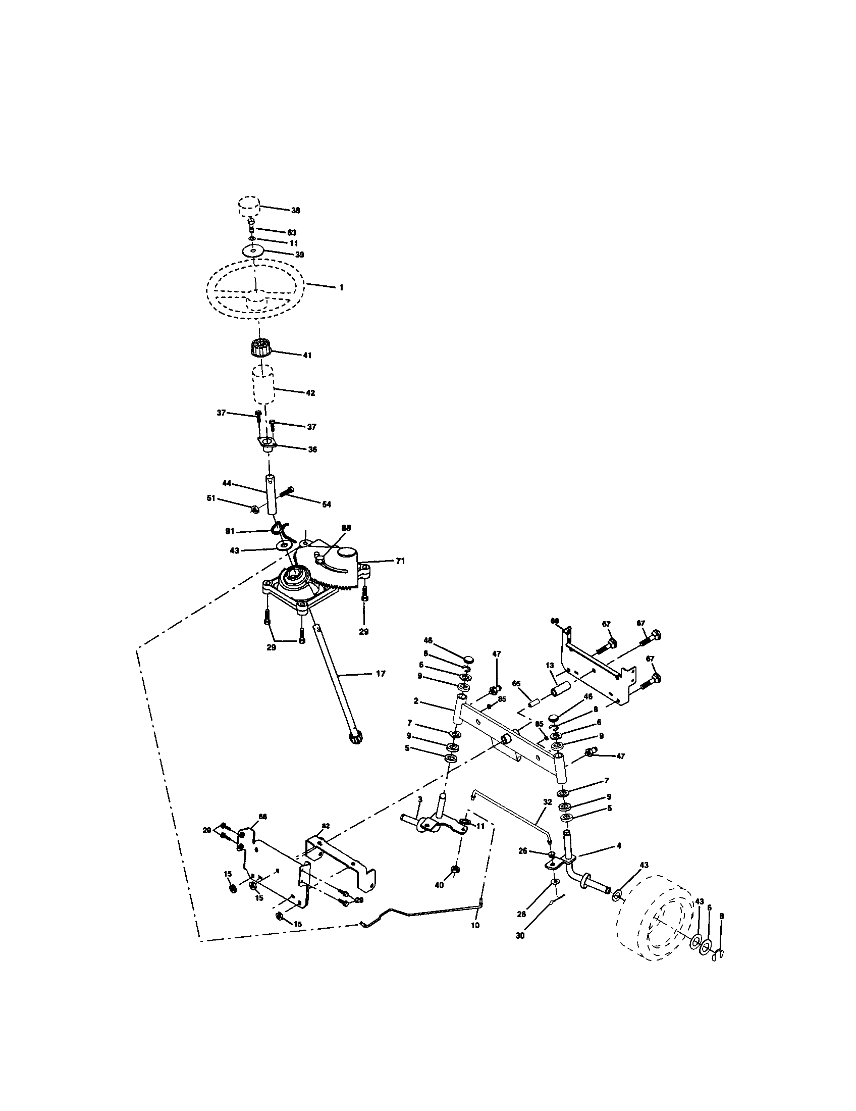 Craftsman 917271532 steering diagram
