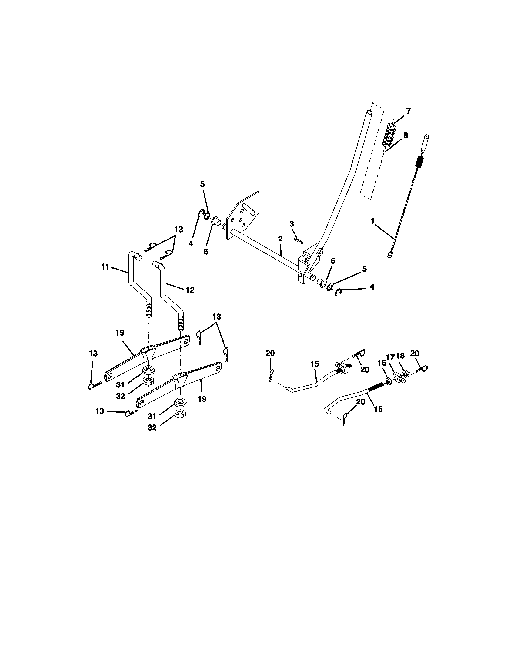 Craftsman 917271532 lift assembly diagram
