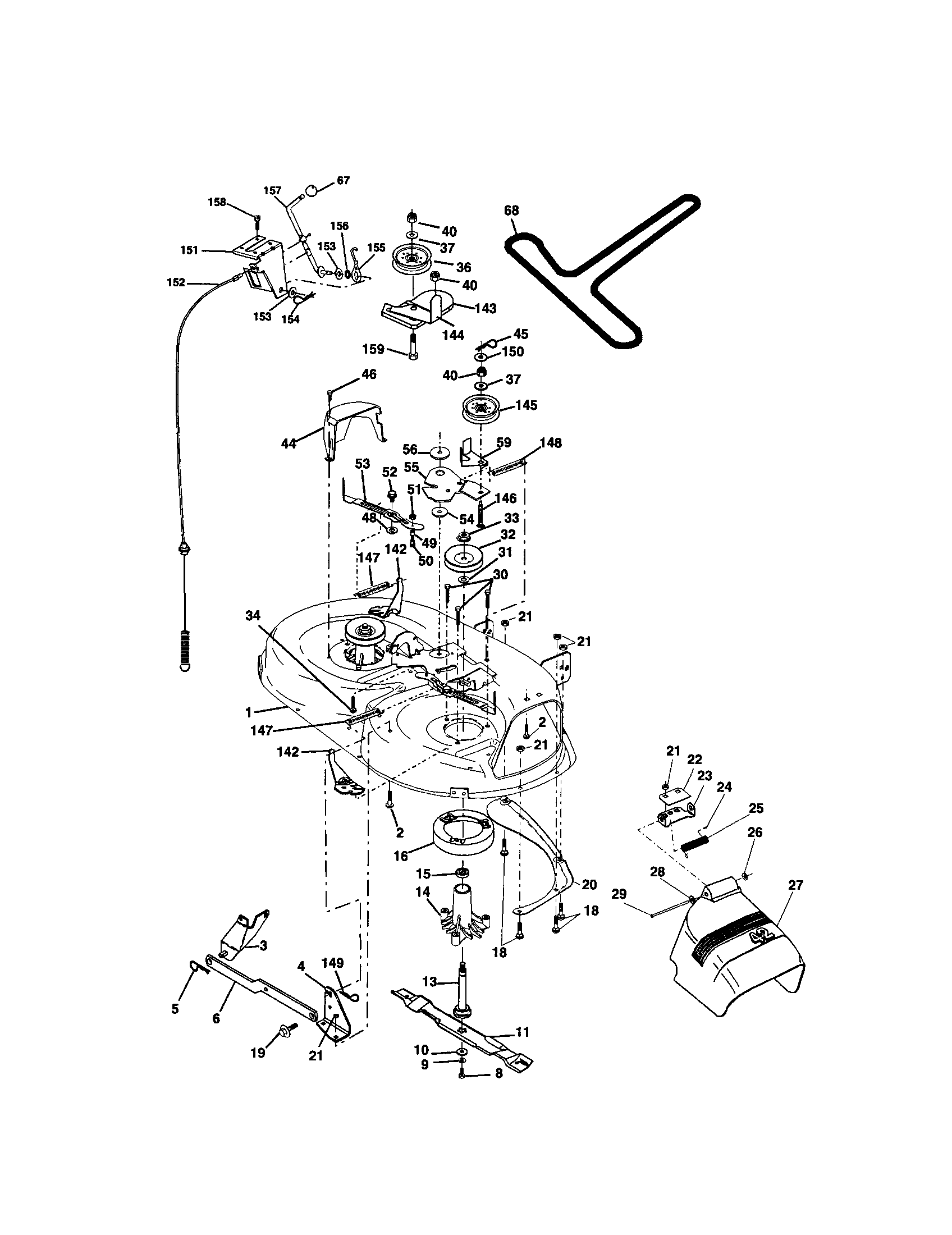 Craftsman 917271532 mower deck diagram