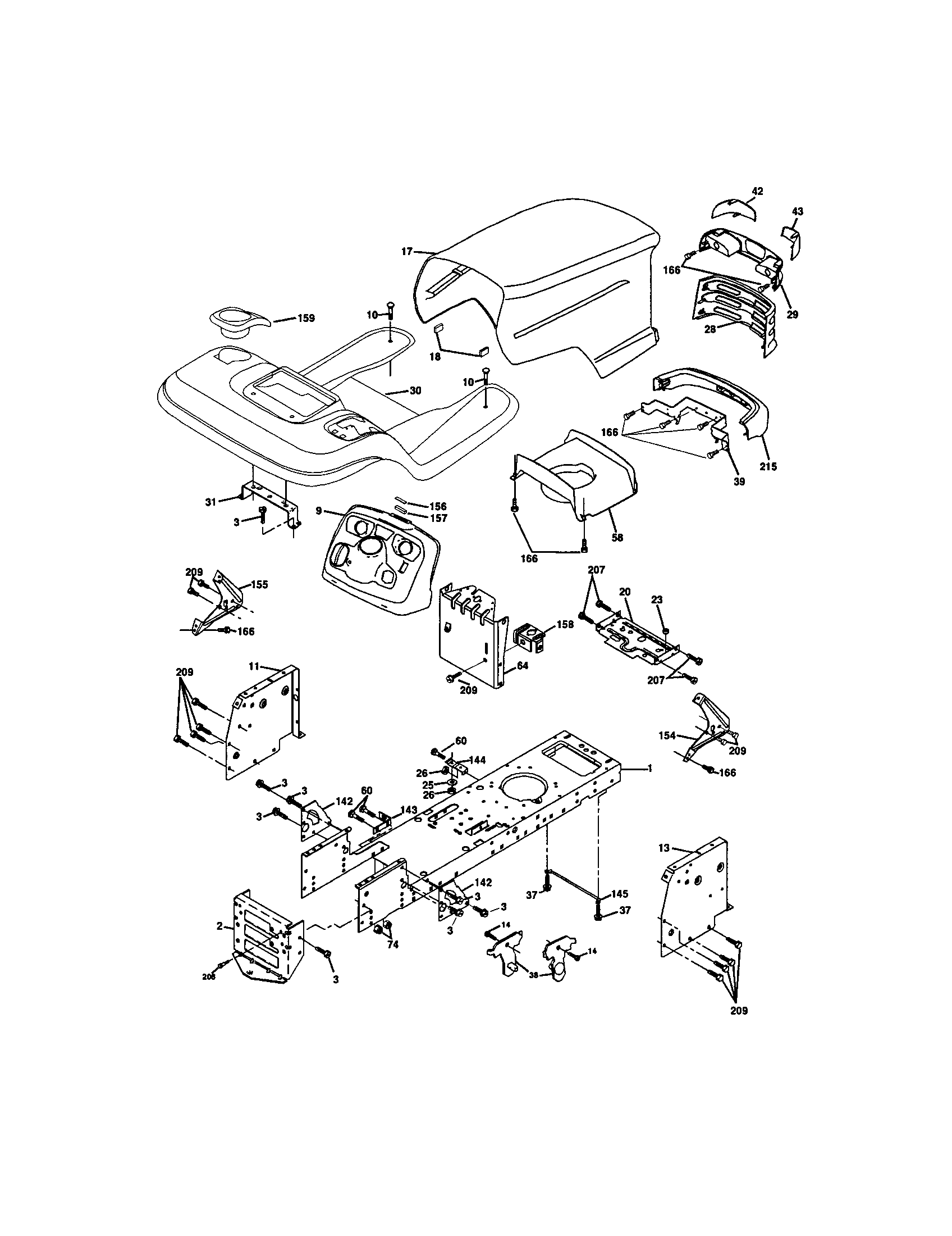 Craftsman 917272263 chassis and enclosures diagram