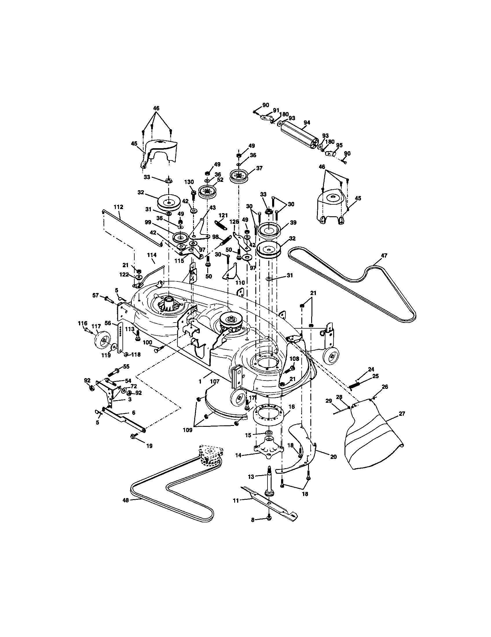 Craftsman 917272263 mower deck diagram