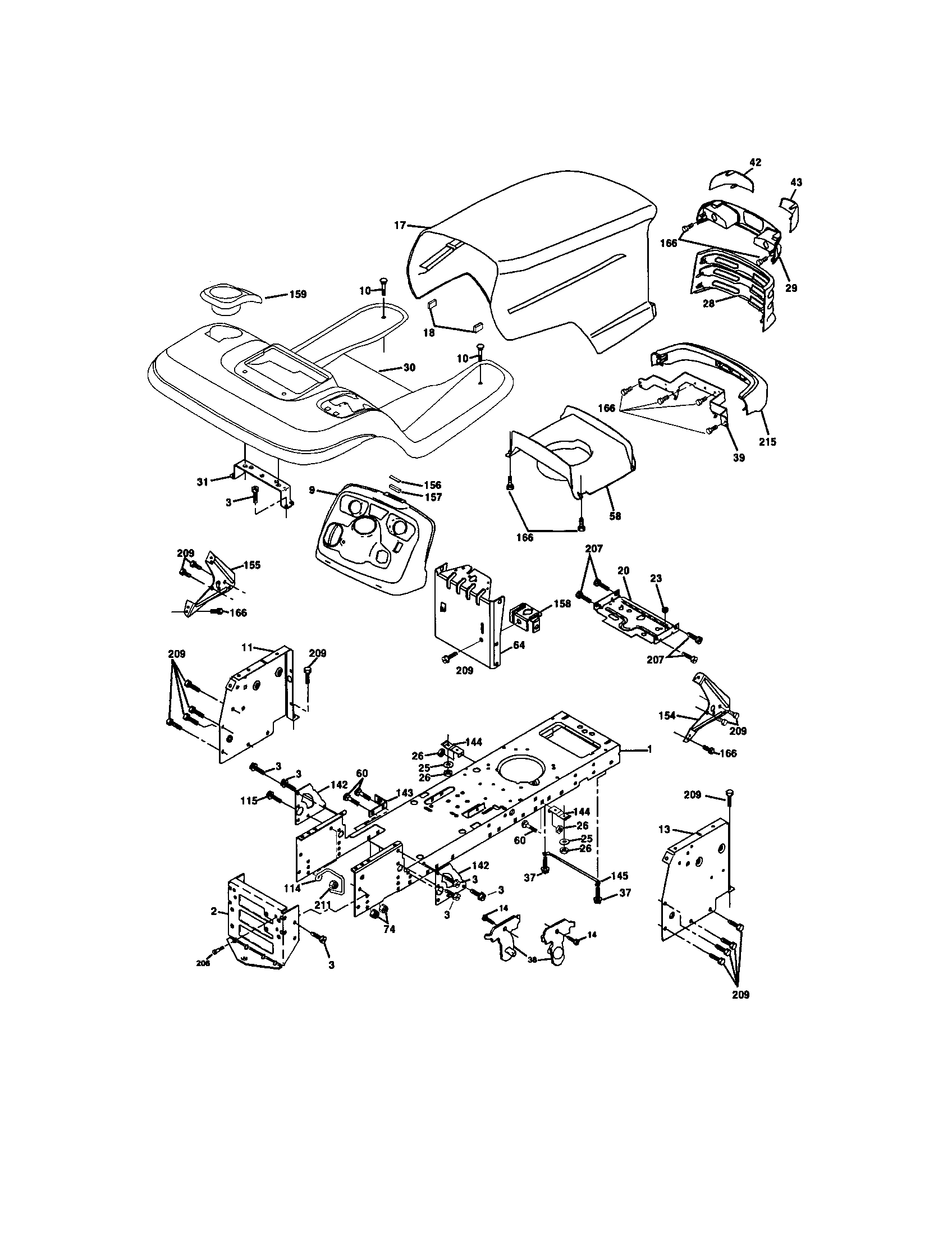 Craftsman 917272234 chassis and enclosures diagram