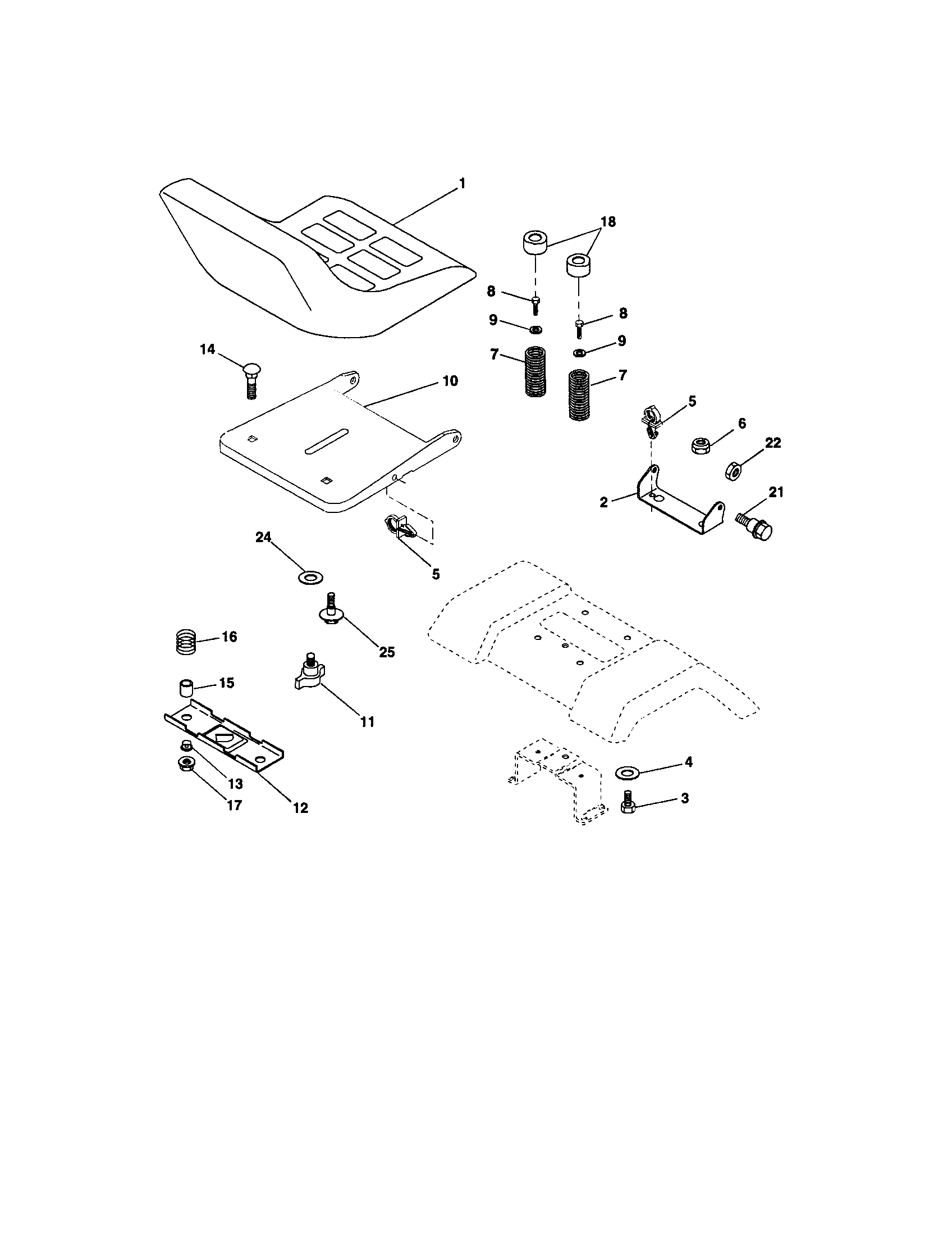 Craftsman 917272234 seat assembly diagram