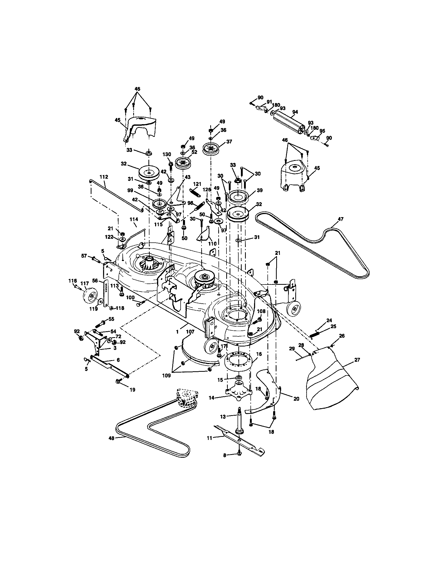 Craftsman 917272234 mower deck diagram