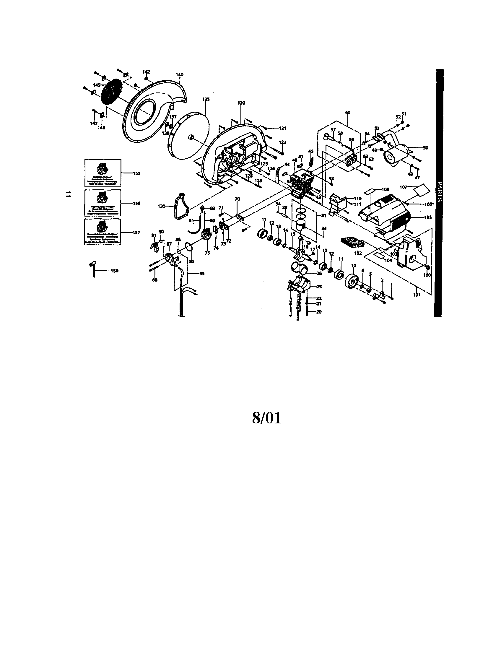 Craftsman 360796900 blower housing diagram