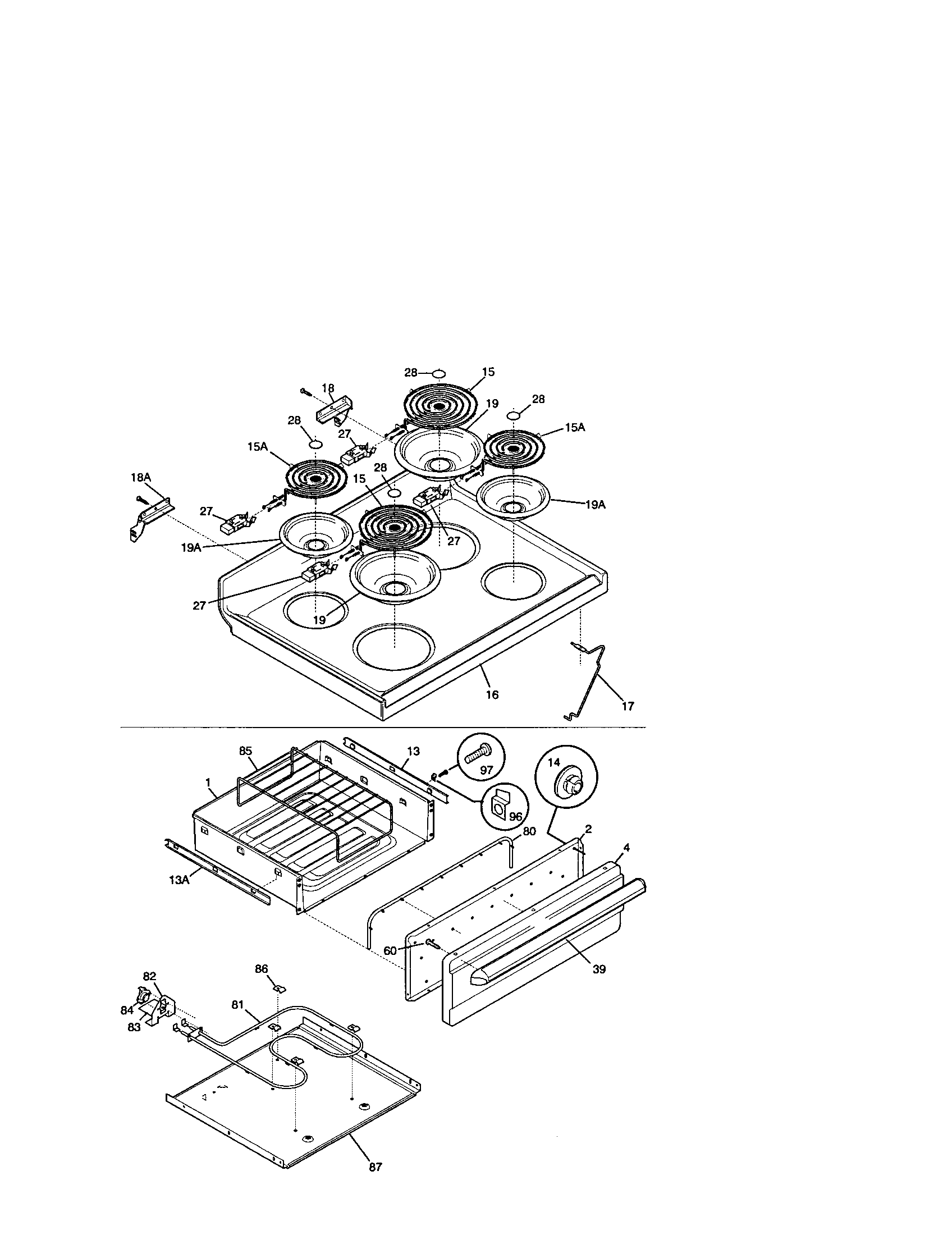 Kenmore 79093771100 top/drawer diagram