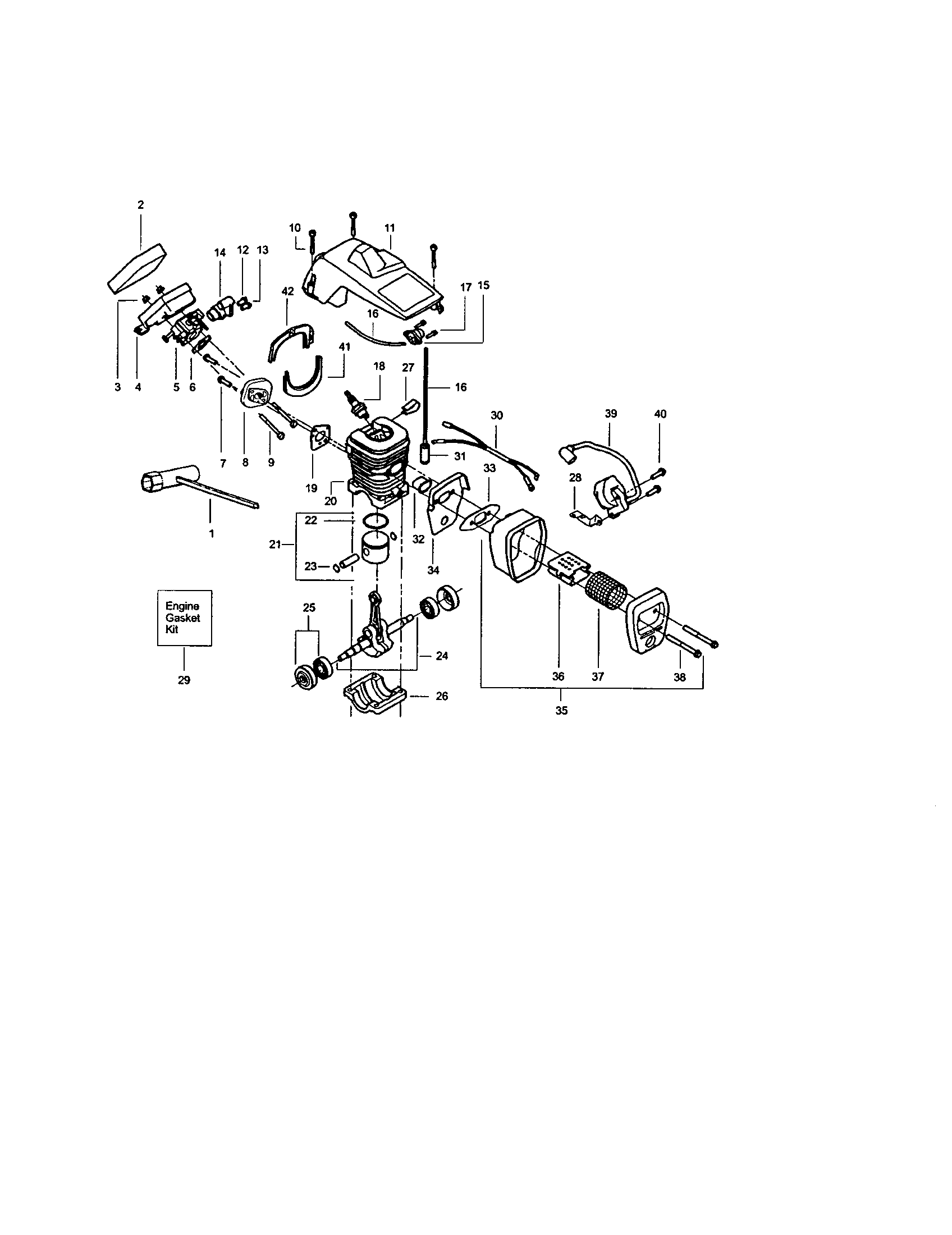 Craftsman 358350380 crankshaft diagram