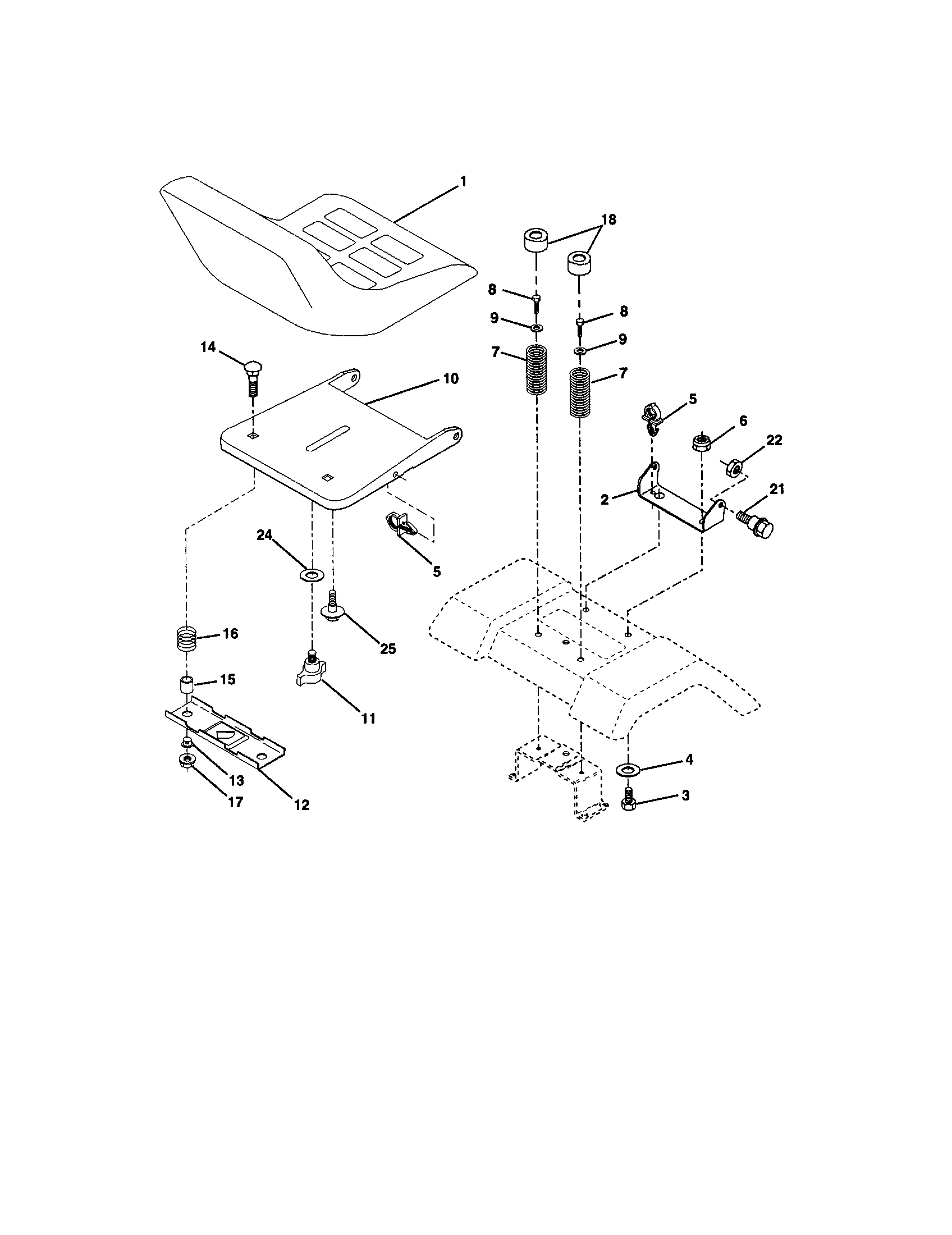 Craftsman 917272244 seat assembly diagram