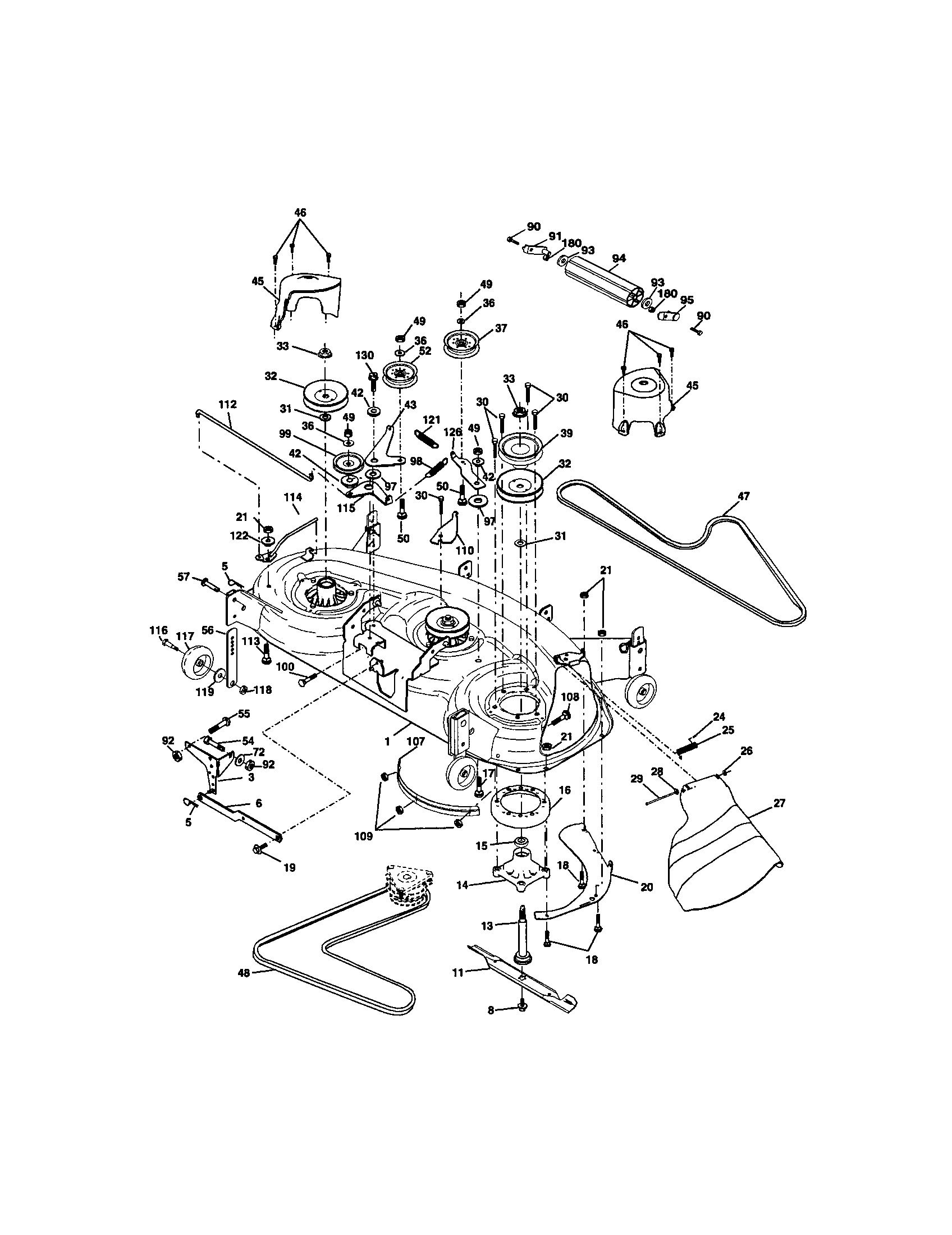 Craftsman 917272244 mower deck diagram