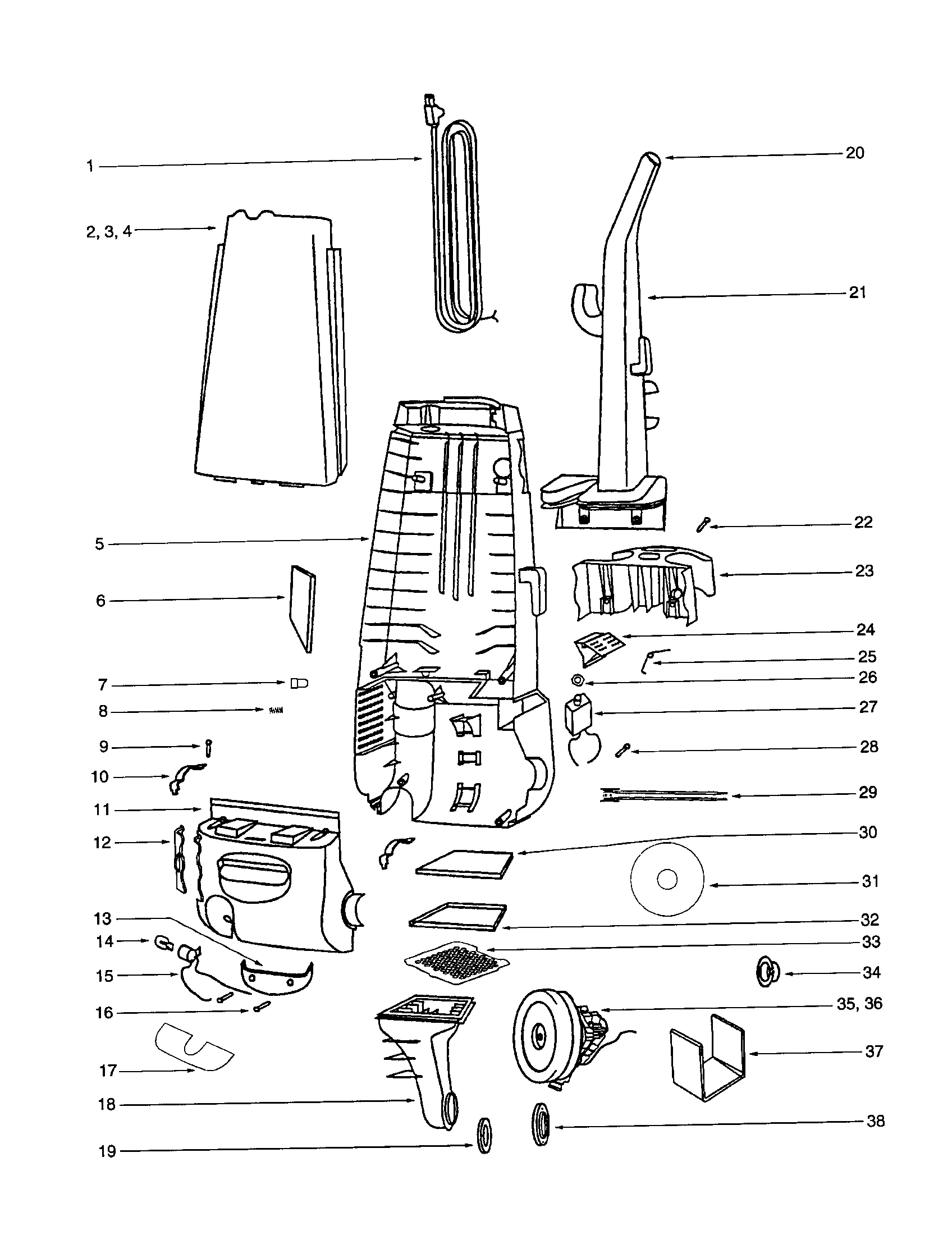Eureka SE4464AT housing diagram