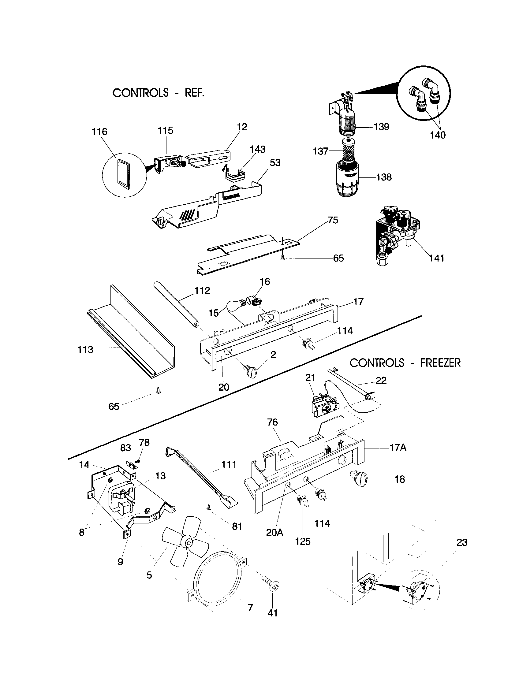 Frigidaire FRS26ZGHD1 controls diagram