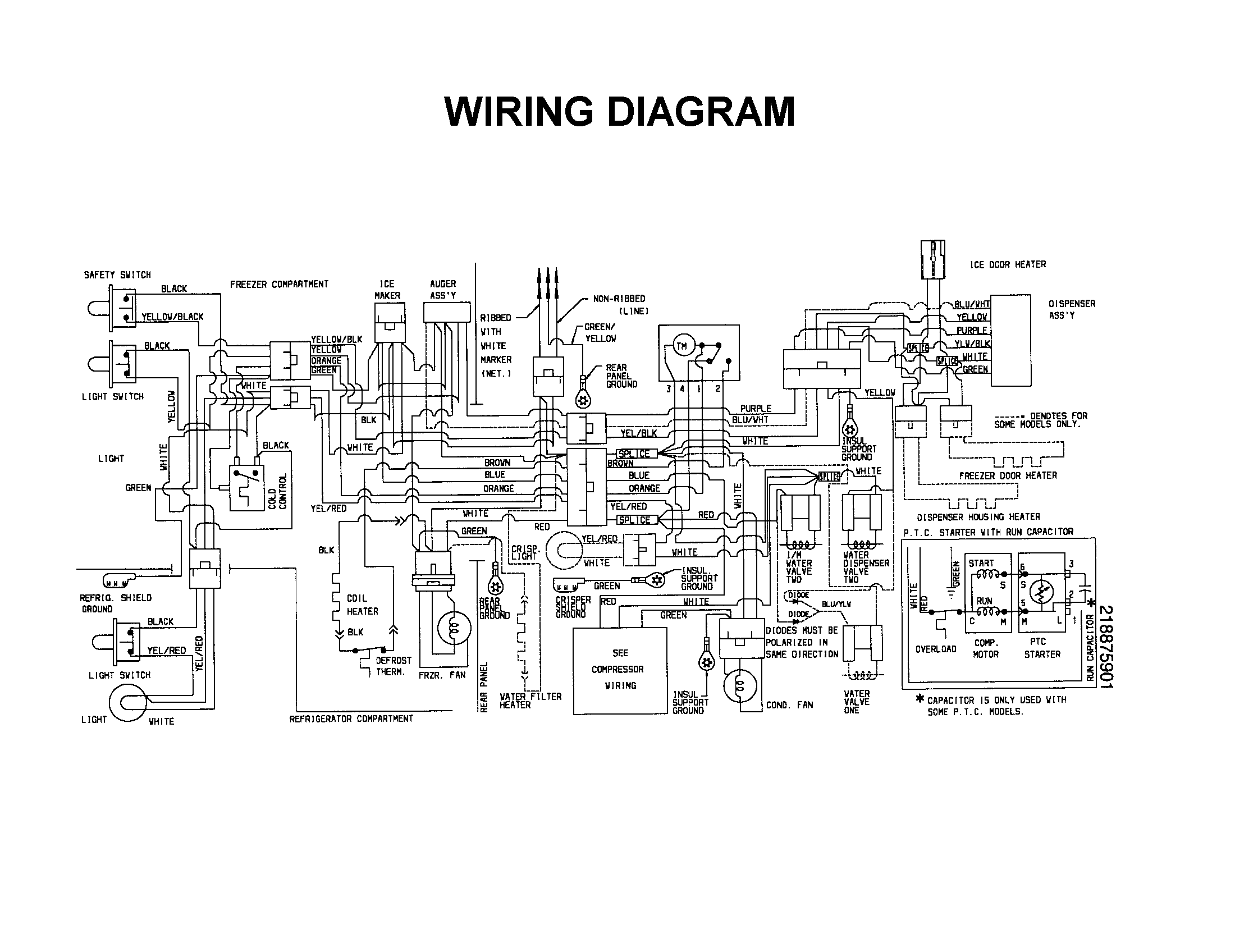 Frigidaire FRS26ZGHD1 wiring diagram diagram