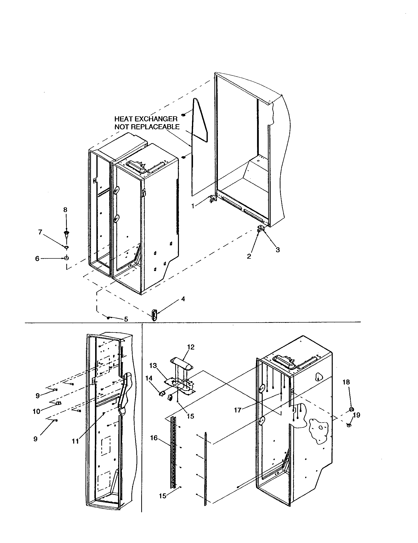Kenmore 59651674100 cabinet diagram