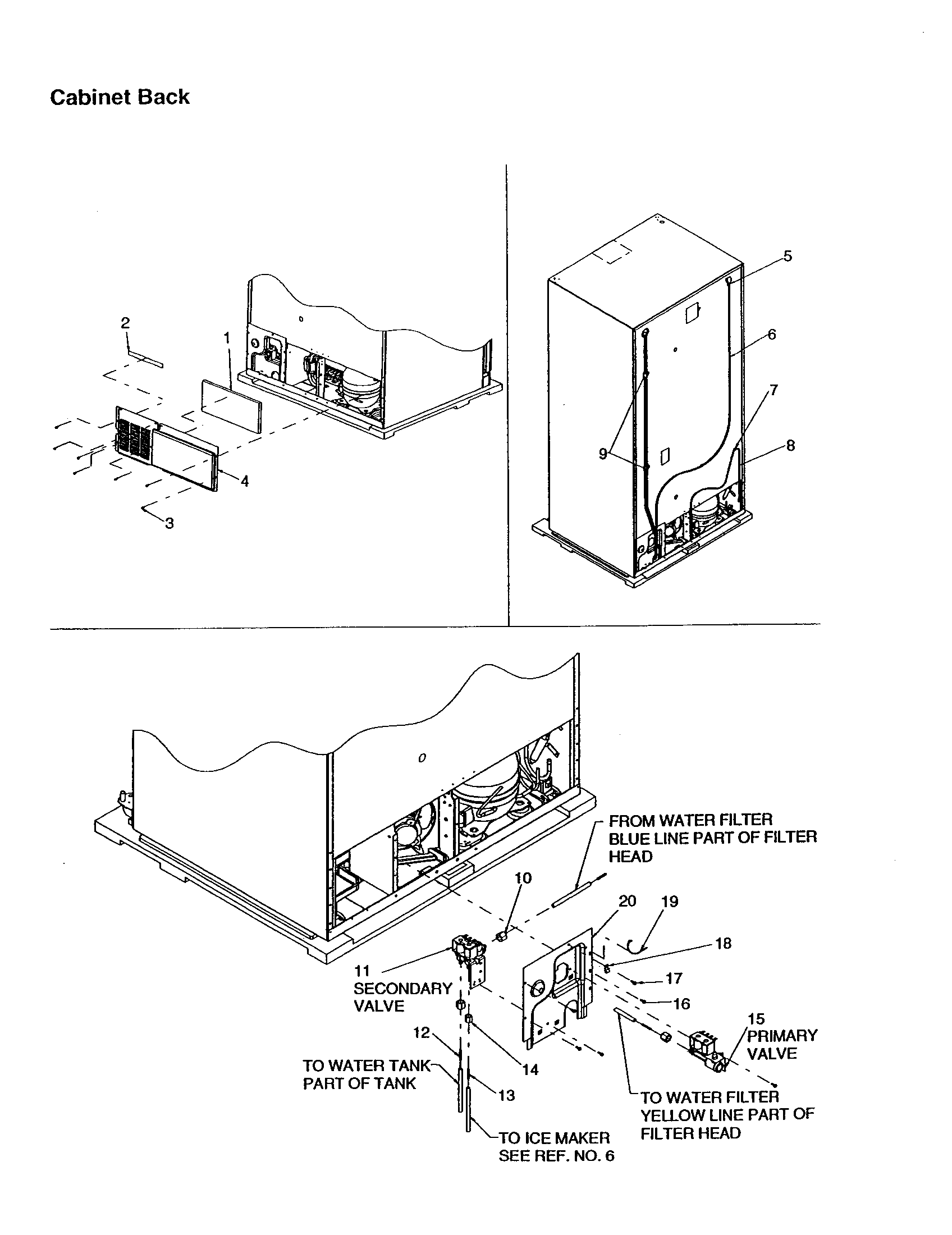 Kenmore 59651674100 cabinet back diagram