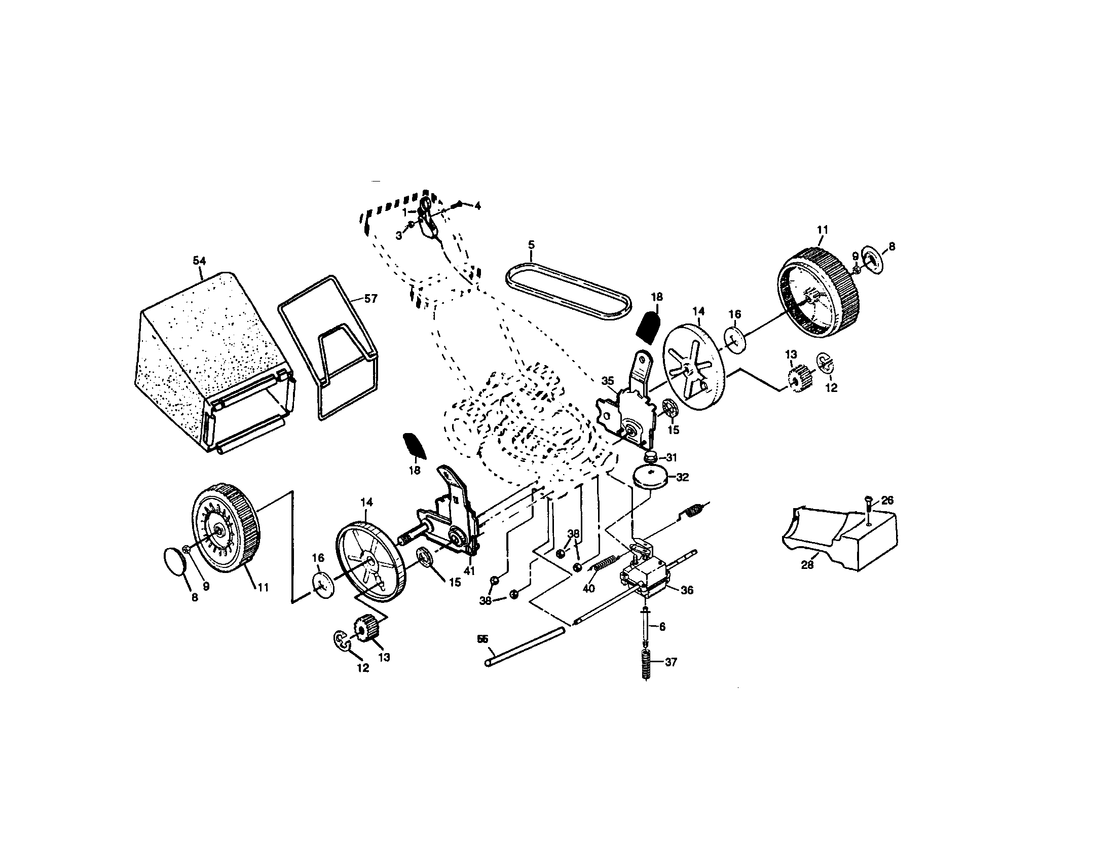 Craftsman 917377190 wheels and tires diagram