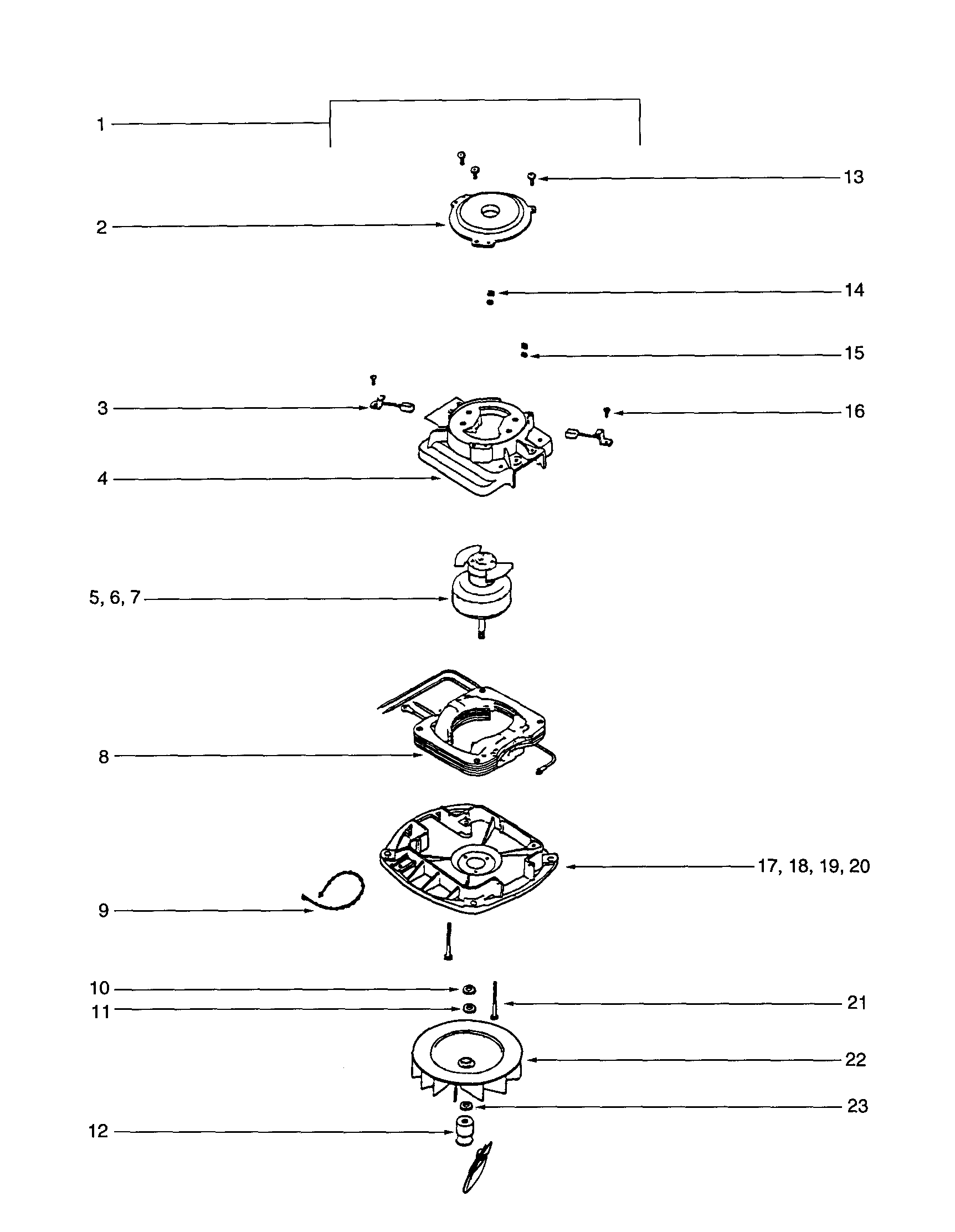 Eureka C4046F motor base diagram