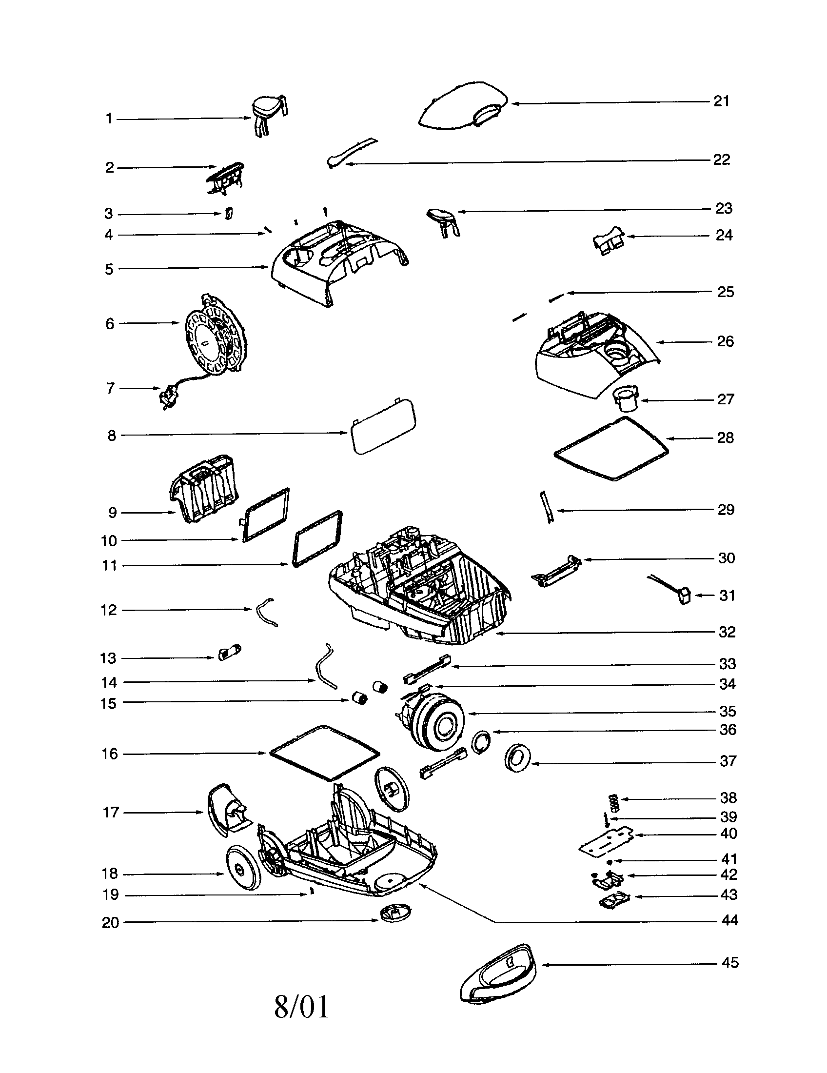 Eureka 6982B housing diagram
