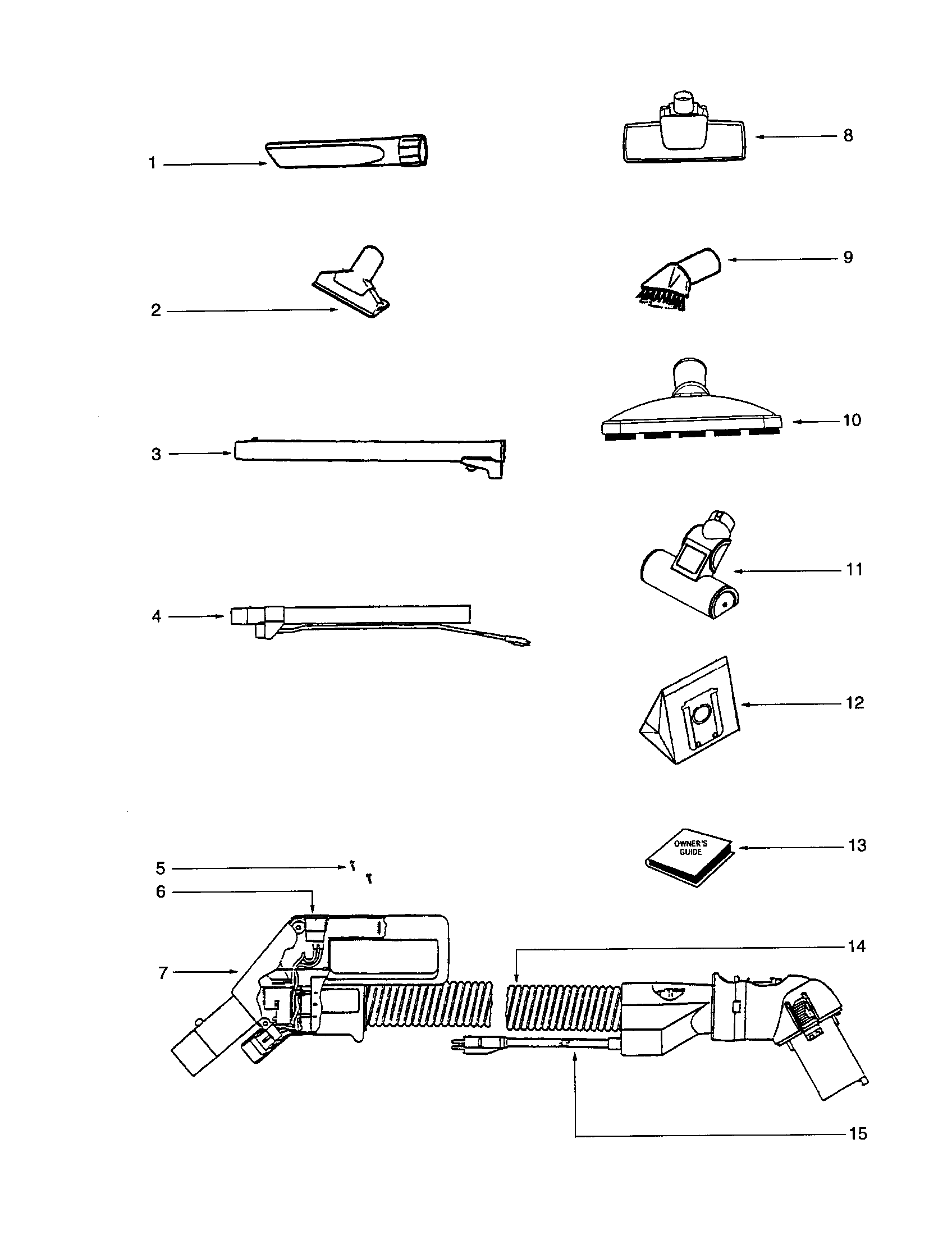 Eureka 6982B hose diagram