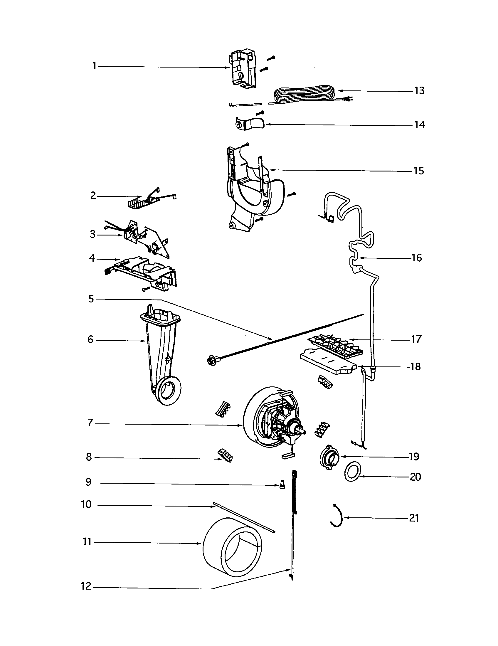 Eureka 4870DT motor diagram