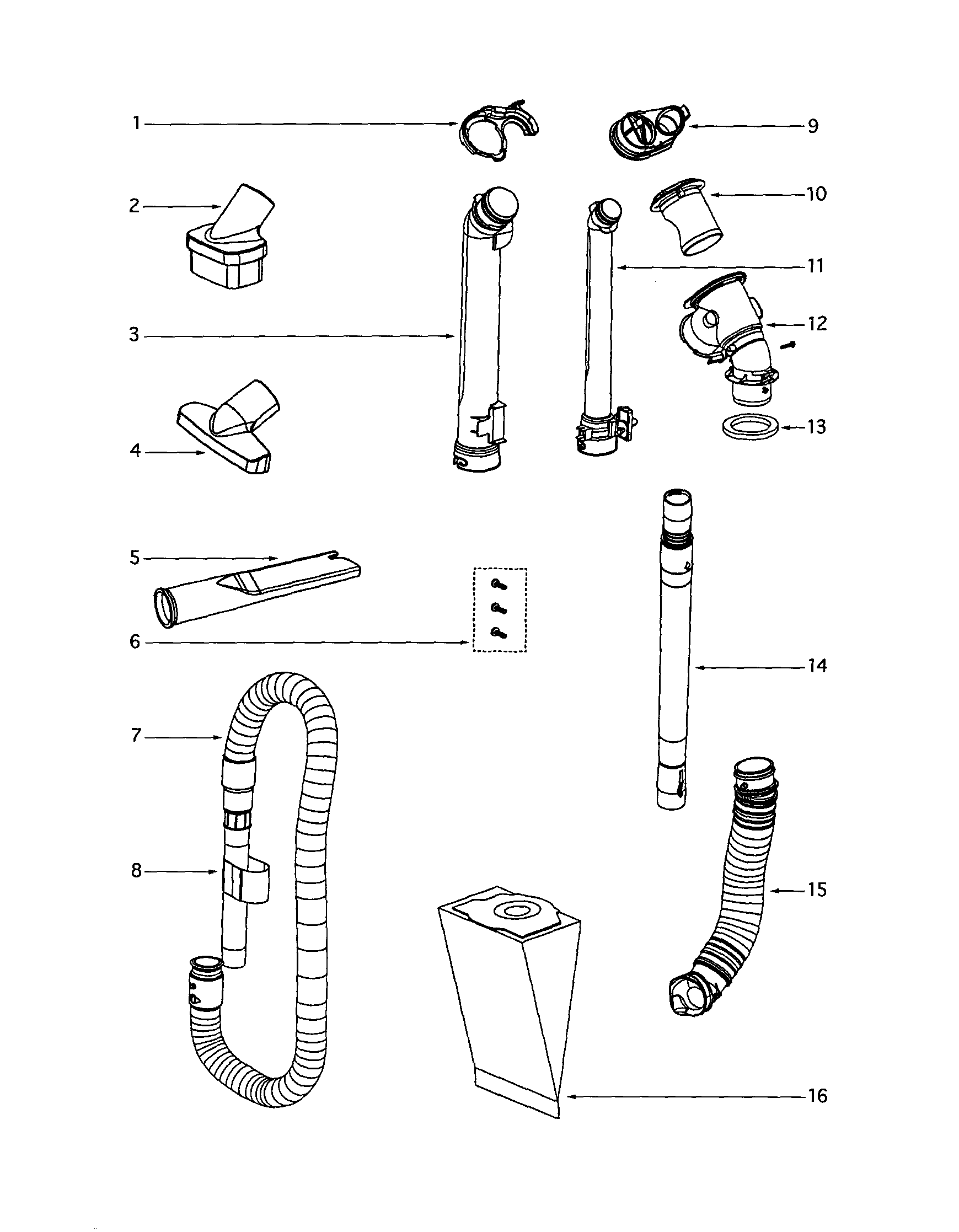 Eureka 4870DT hose diagram