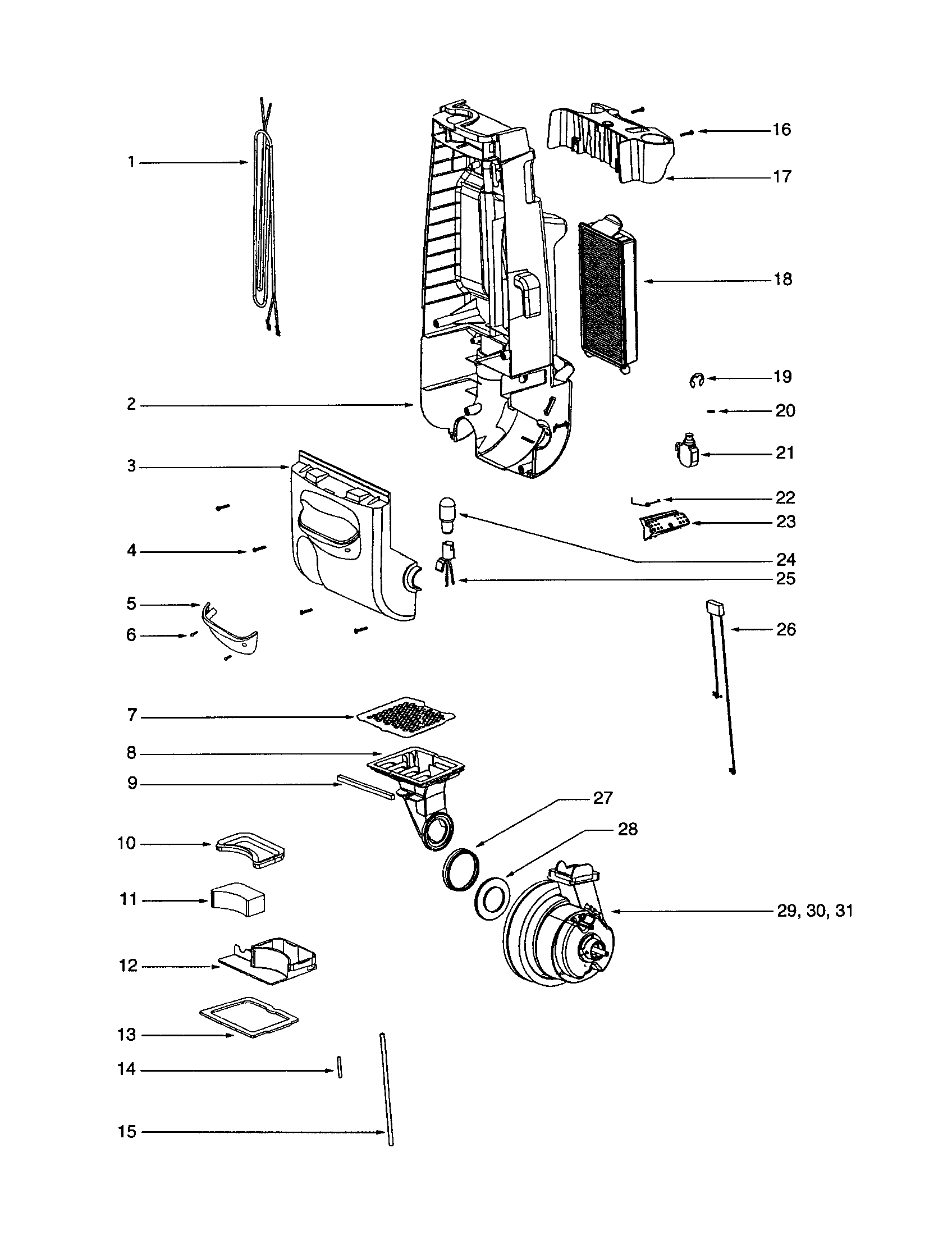 Eureka 4654BT housing diagram