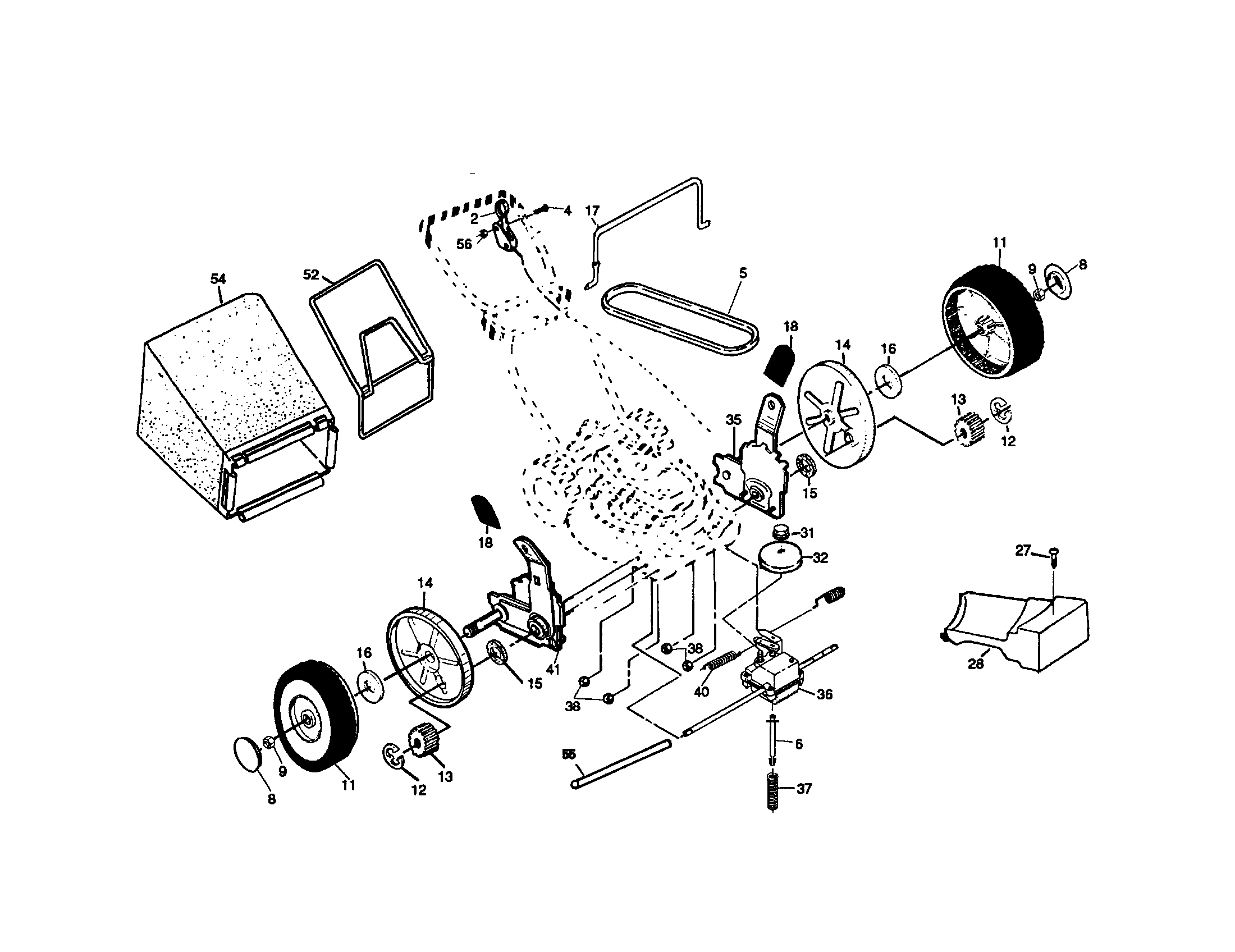 Craftsman 917379401 wheels and tires diagram